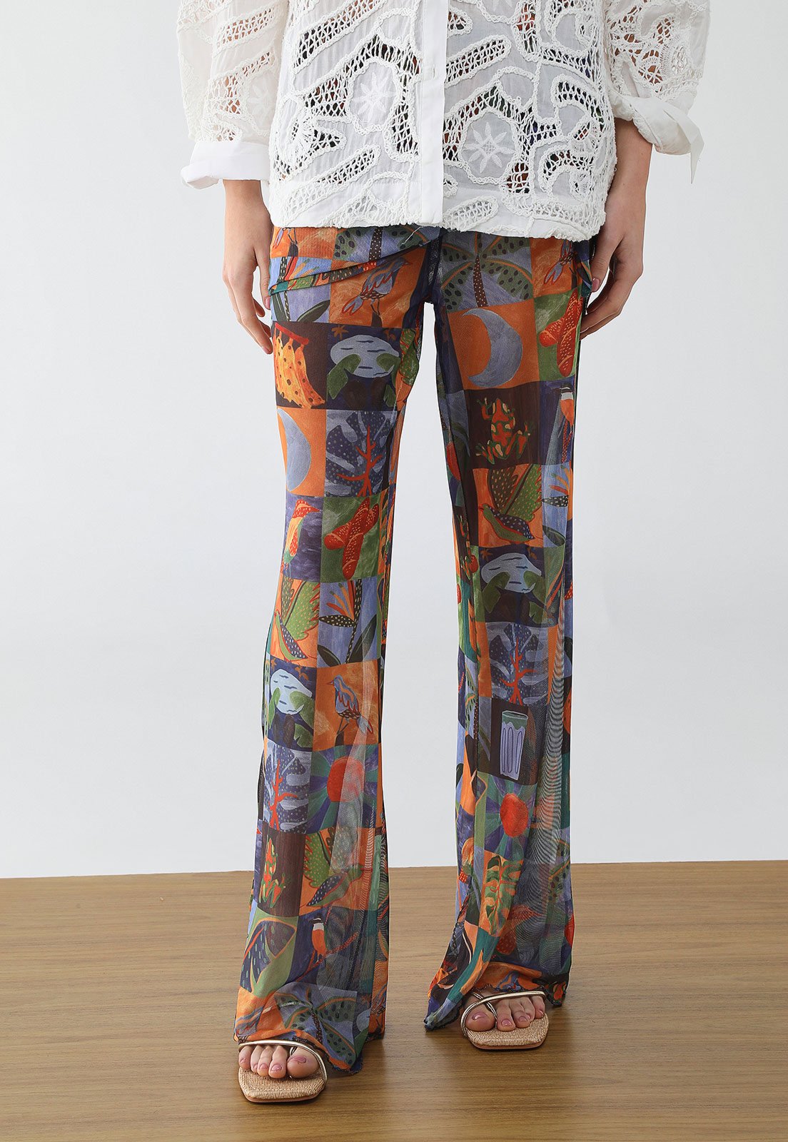 Calça Feminina Farm Tule Lago do Amor Azul