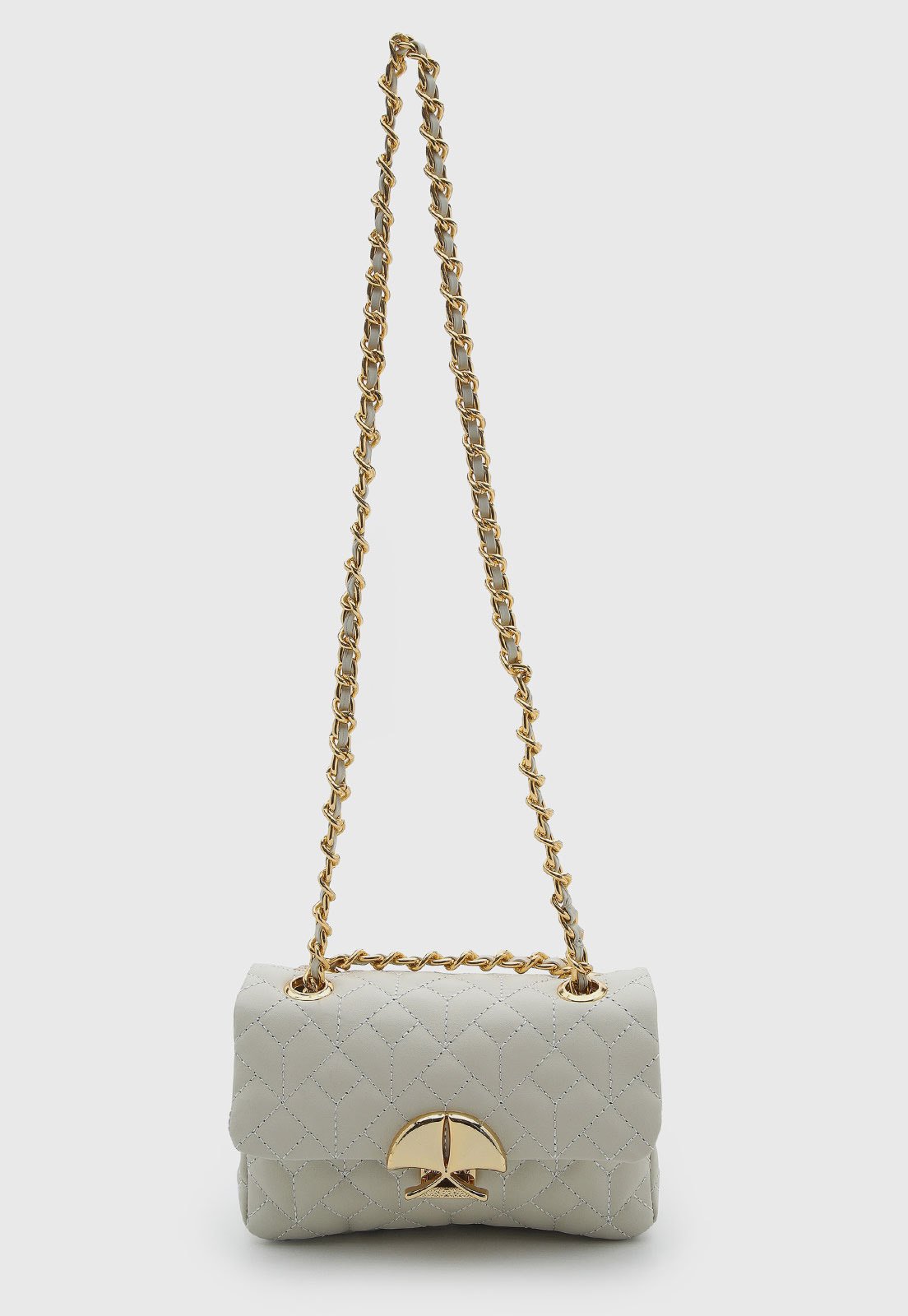 Bolsa Luiza Barcelos Couro Matelassê Off-White