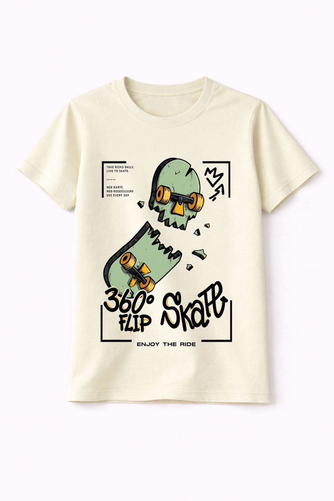 Infantil - Camiseta Masculina Skate Flip Off White - Babei no Look