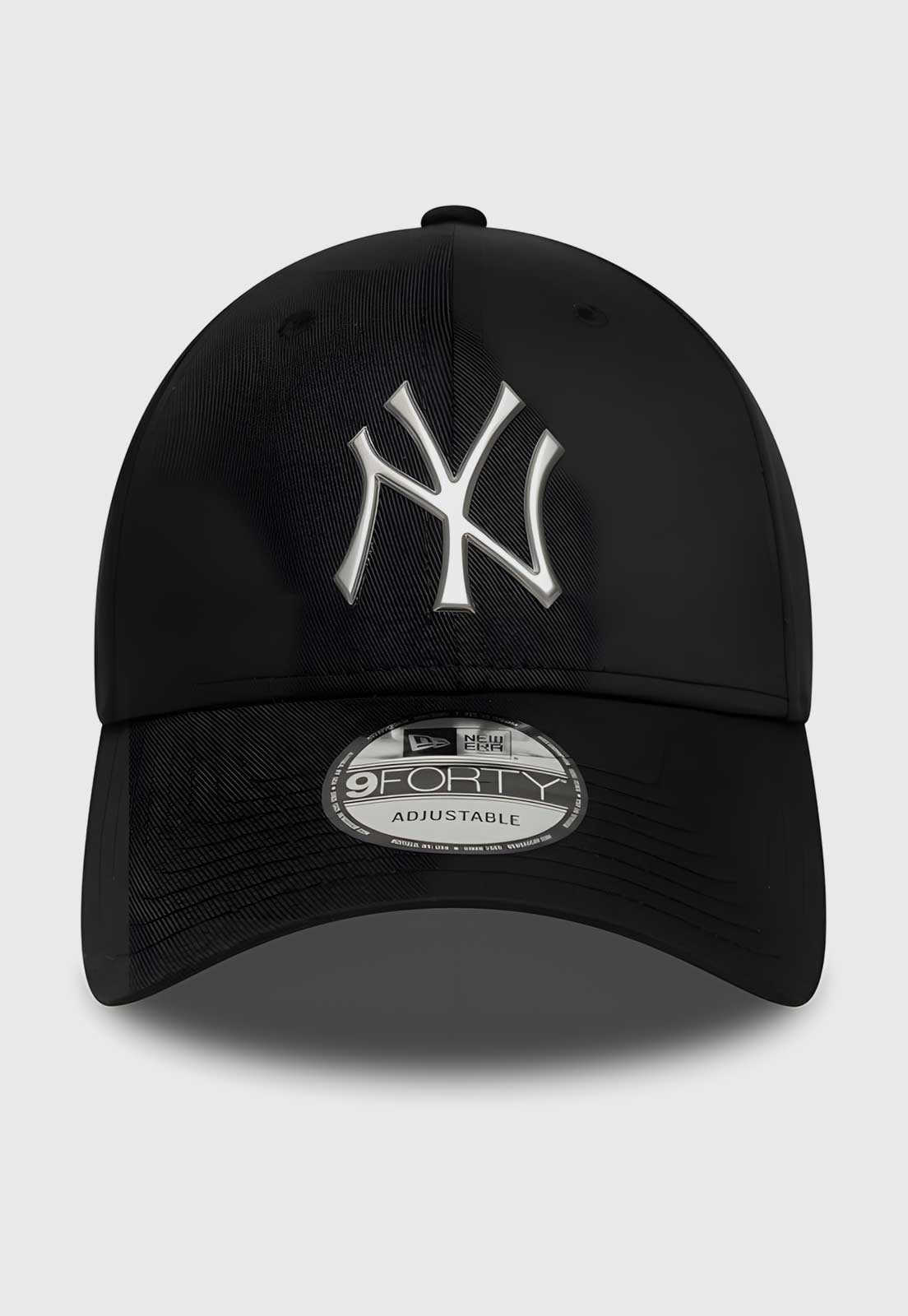 Boné Masculino New Era Metallic 9Forty New York Preto