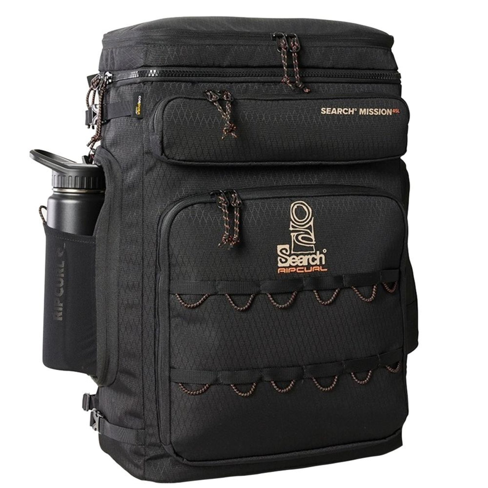 Vista 2 Mochila Rip Curl Search Mission Cordura 45L WT25 Jet Black preto black Rip Curl preto black