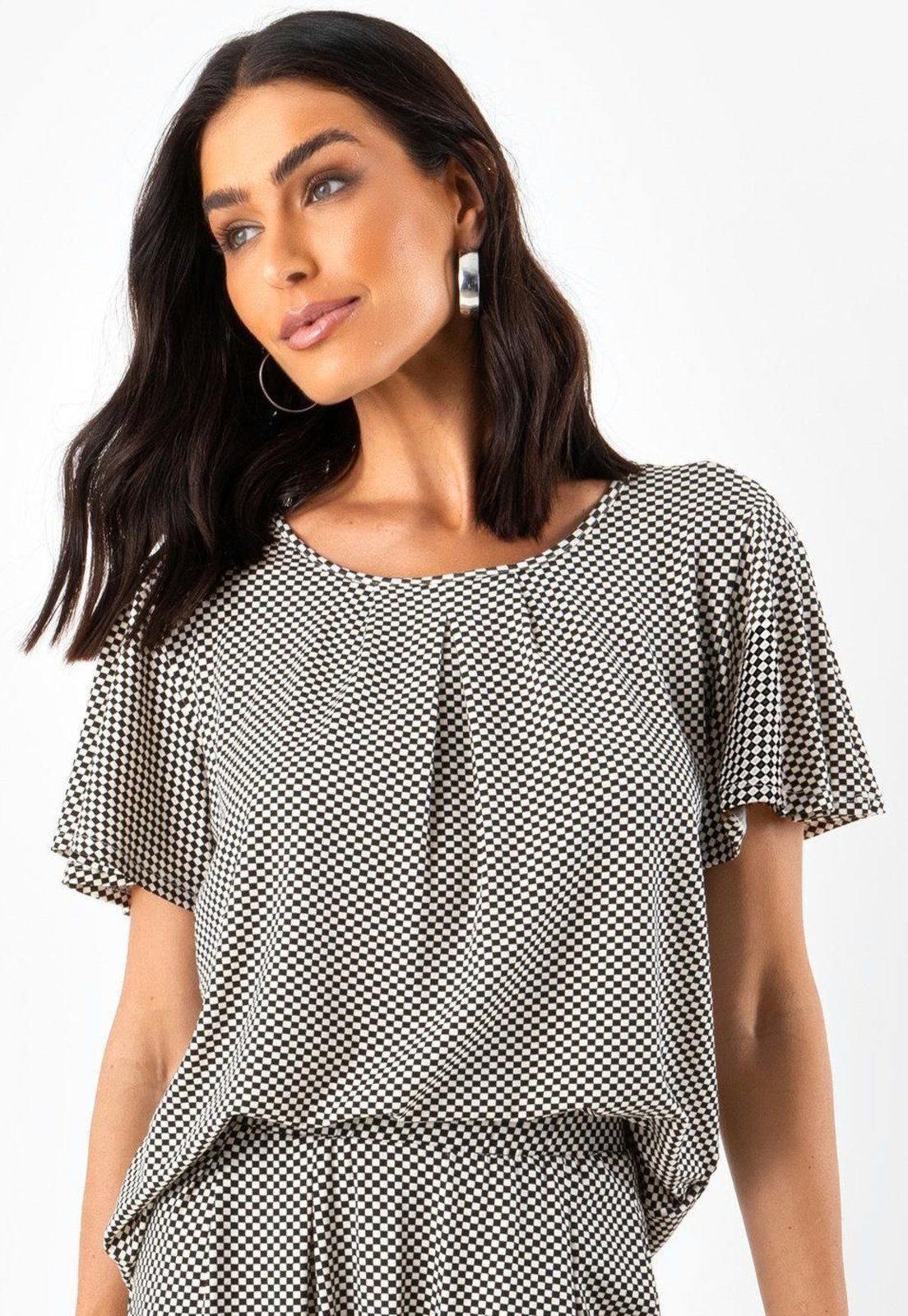 Blusa Em Malha De Viscose Preto Quintess