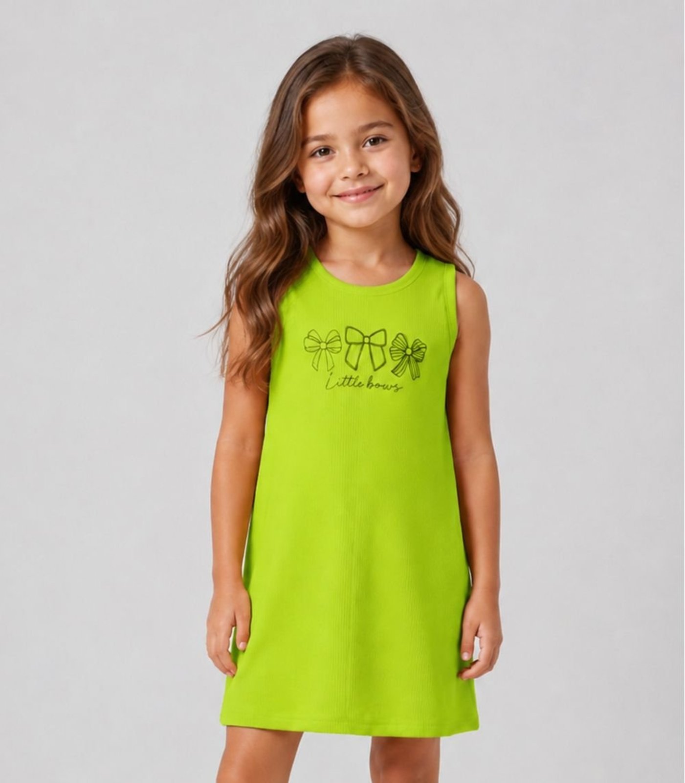 Infantil - Vestido Ribana Estampa Localizada Select Verde
