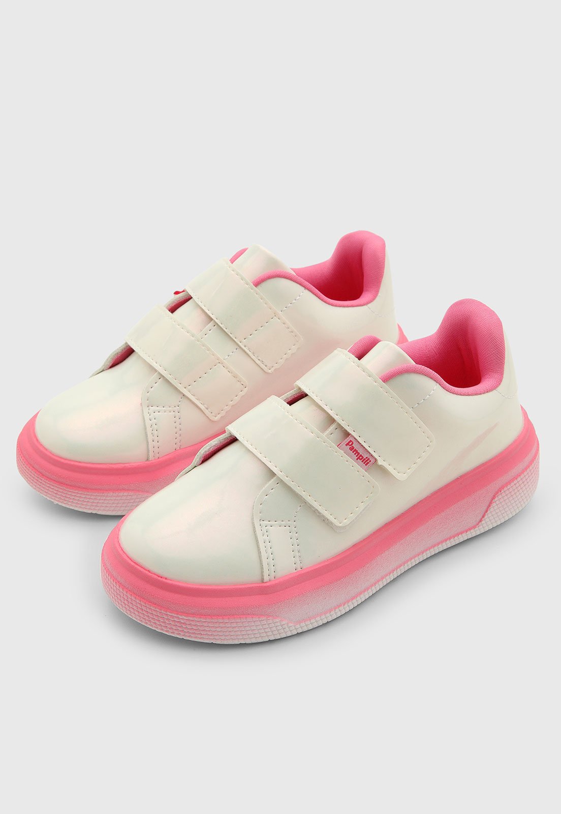 Infantil - Tênis Pampili Detalhes Rosa Branco