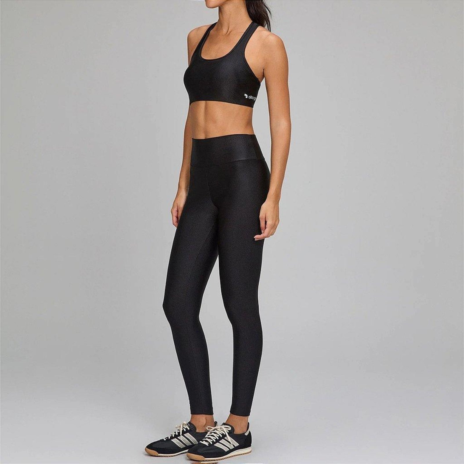 Legging Alto Giro Eterna Shine Preto Preto