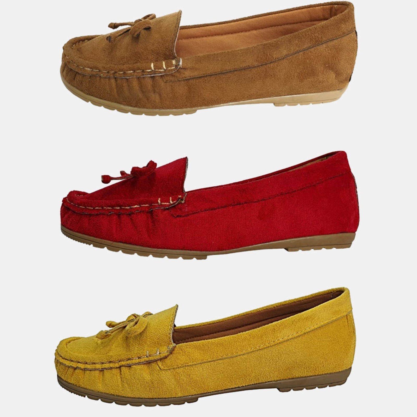 Kit Sapatilha Mocassim Costurado A Mão 3 Pares Moda Pé