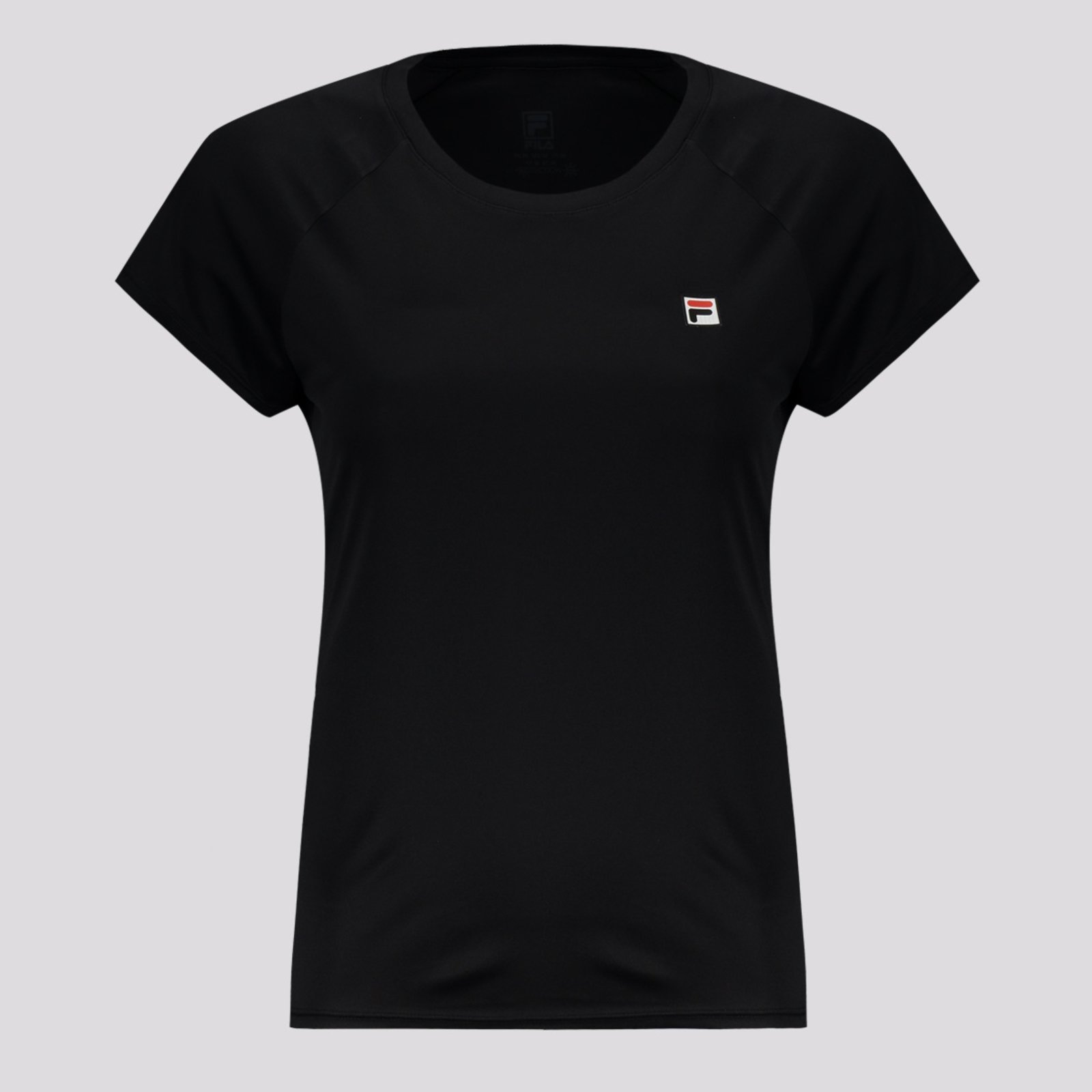 Vista 2 Camiseta Fila Tennis Basic I Feminina Preta preto Fila preto