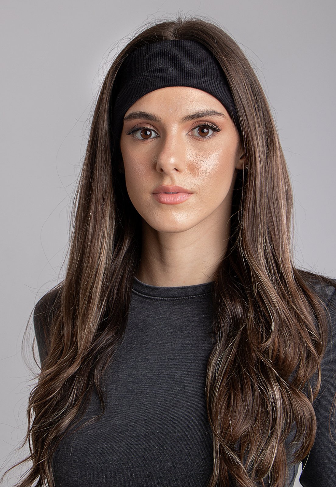 Vista 2 Faixa Para Cabelo Ribana Diluxo preto