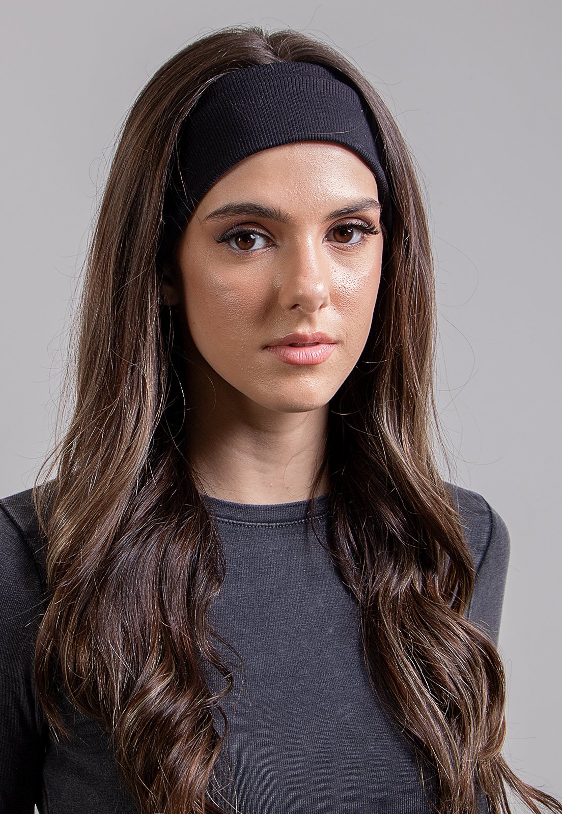 Vista 3 Faixa Para Cabelo Ribana Diluxo preto