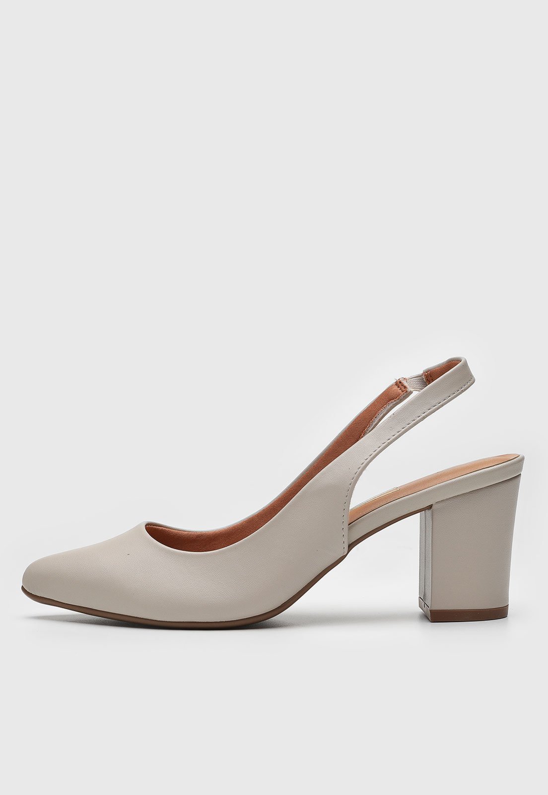 Scarpin Slingback Vizzano Liso Cinza