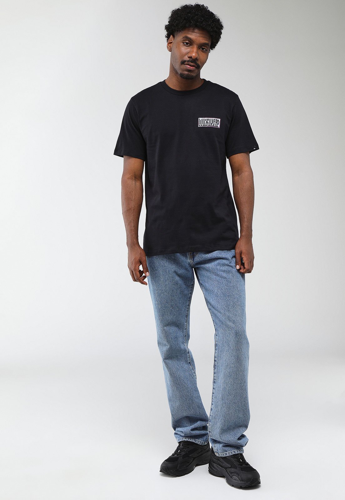 Camiseta Masculina Quiksilver Crossed Out Preta