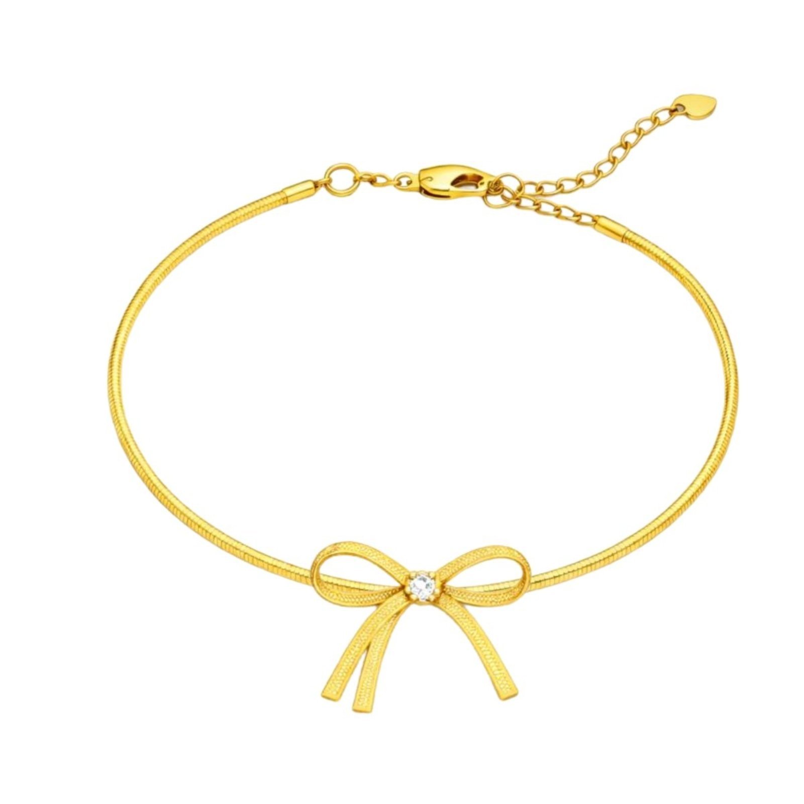 Vista 2 Pulseira Vih Triny Banhada a Ouro Laço dourado Vih Triny dourado