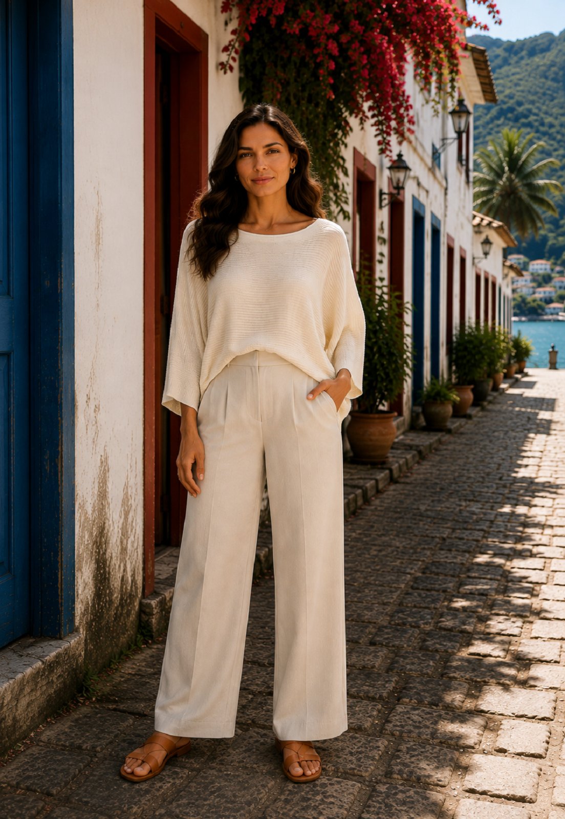 Blusa Tricot Crorela Morcego Off White