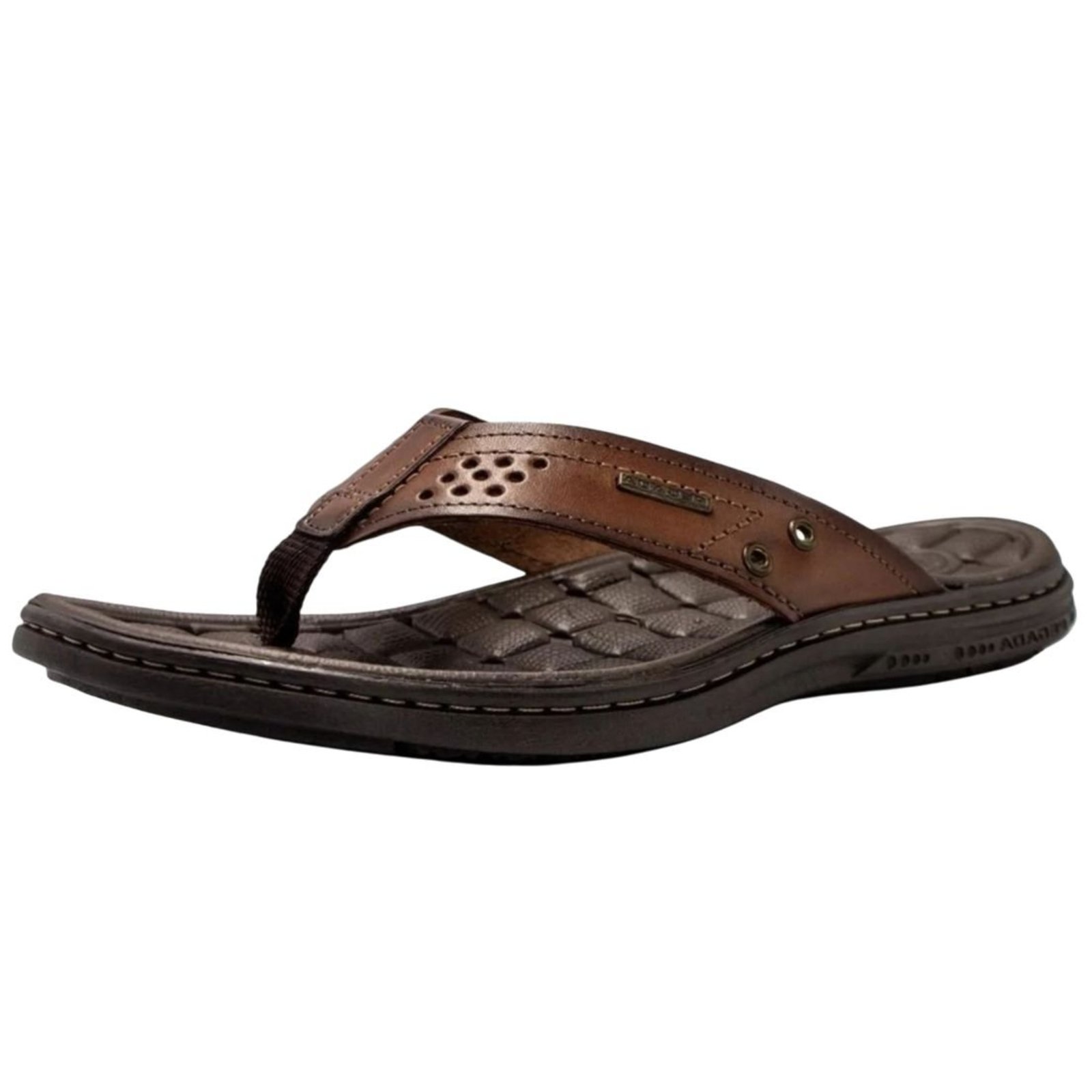 Chinelo de Dedo Masculino Couro Conforto Dia a Dia Pegada