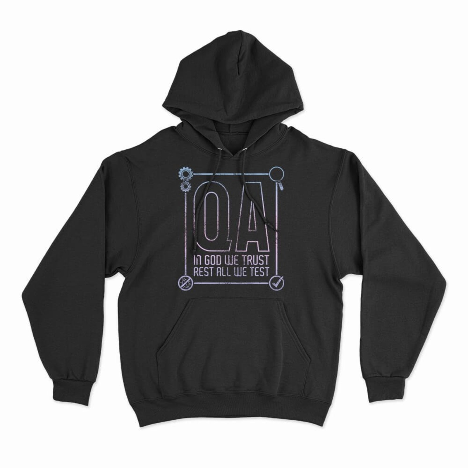 Moletom Com Capuz QA We Test - Preto - Casual - Studio Geek