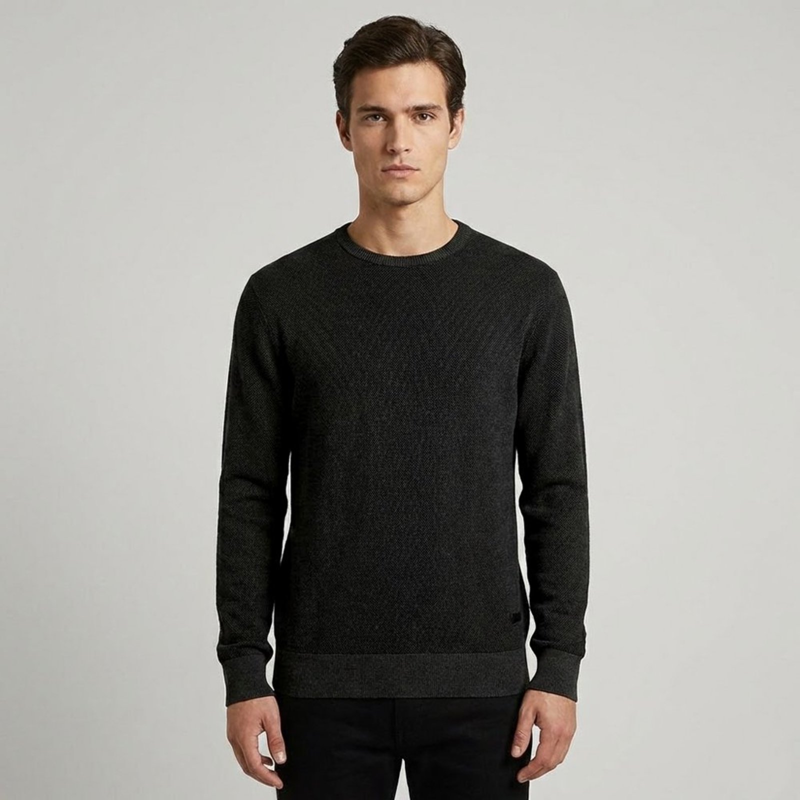 Suéter Tricot John John Smooth Chumbo In26 Cinza Masculino
