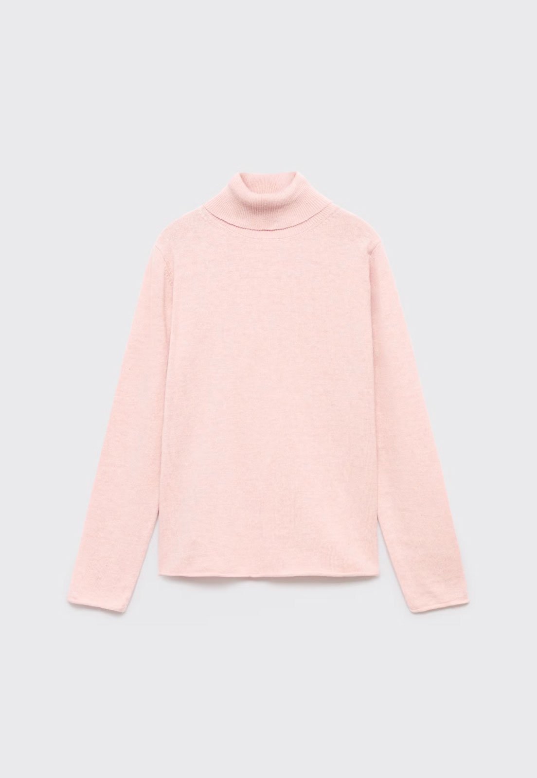 Infantil - Suéter MANGO Gola Alta Rosa