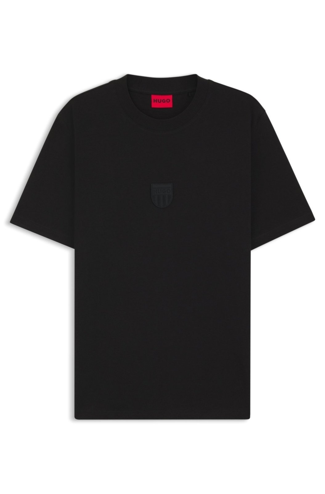 Camiseta Em Jersey De Algodão Com Logo Em Borracha