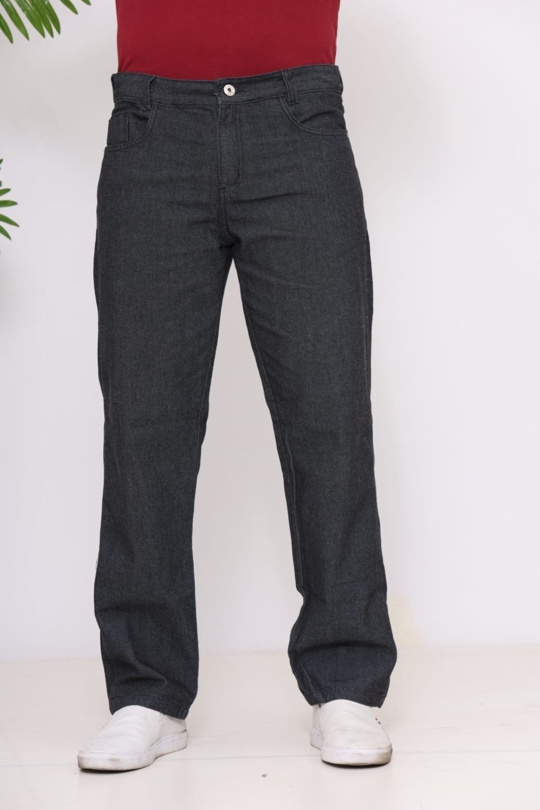 Calça Cinza Jeans Larga Masculina Balão Alleppo Jeans