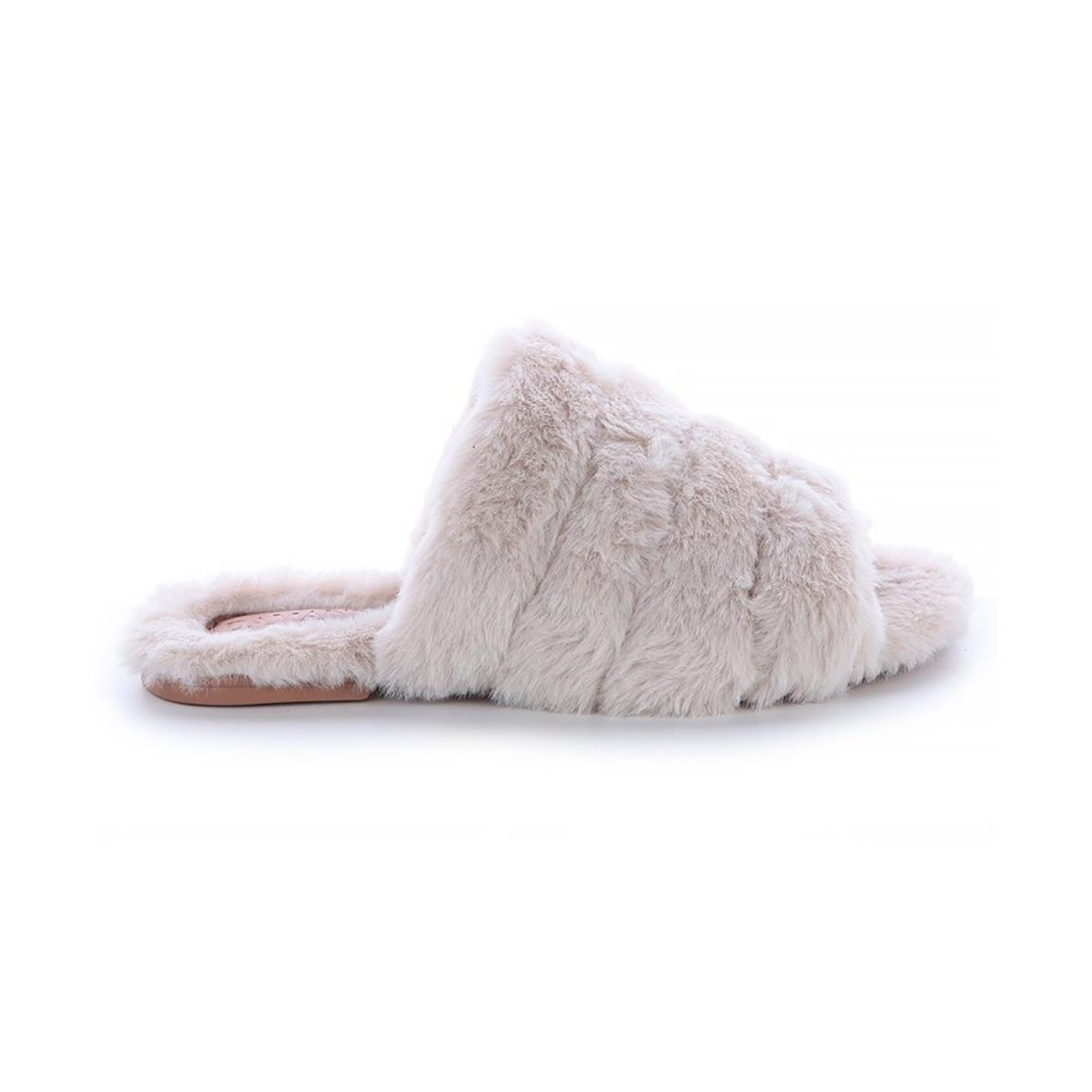 Rasteira Feminina Damannu Shoes Pelos Yana Off White