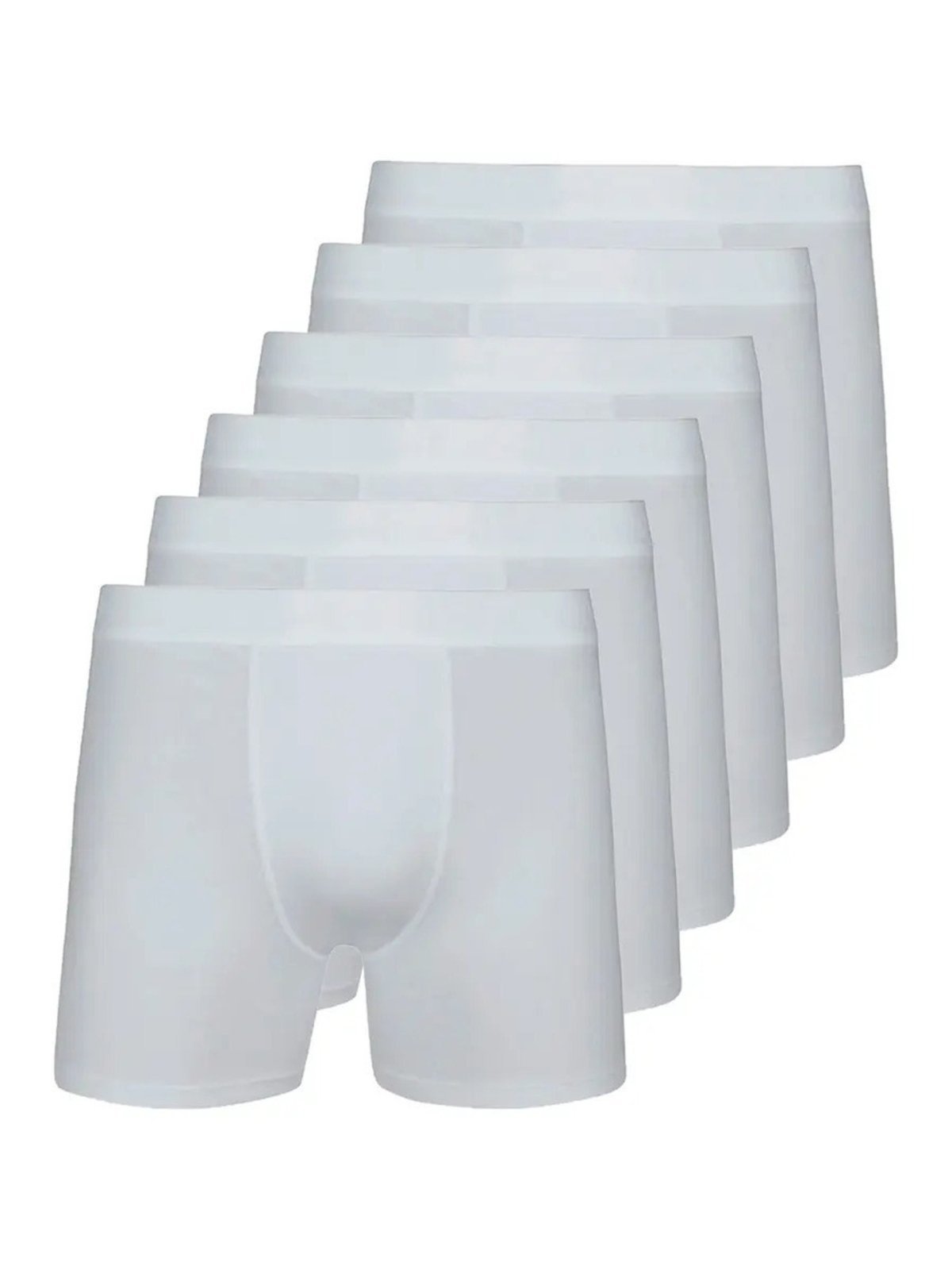 Kit com 6 Cuecas Boxer Lupo 615-002 Branco