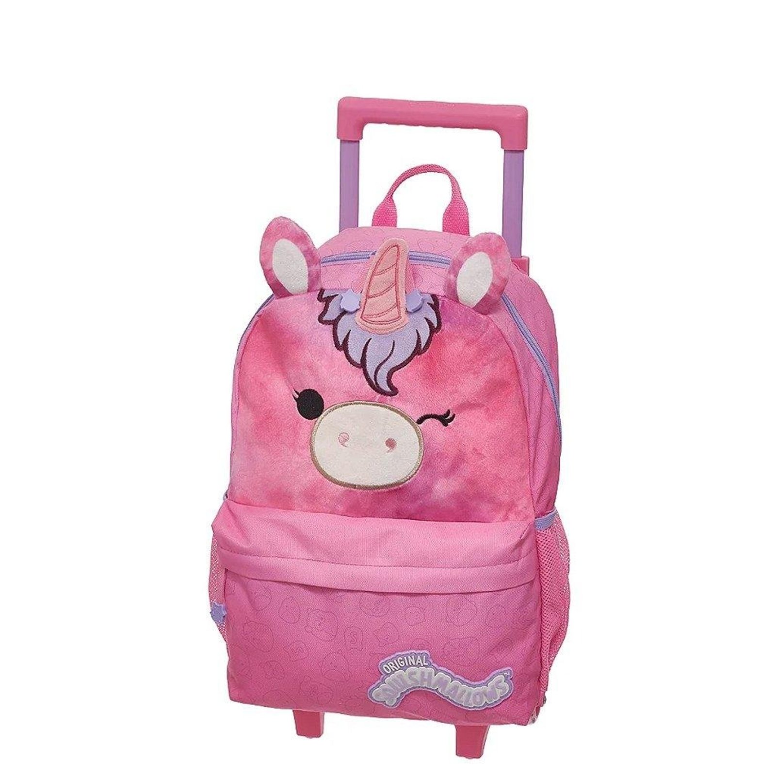 Infantil - Mochila Pacific com Rodinhas Squishmallows Lola Rosa