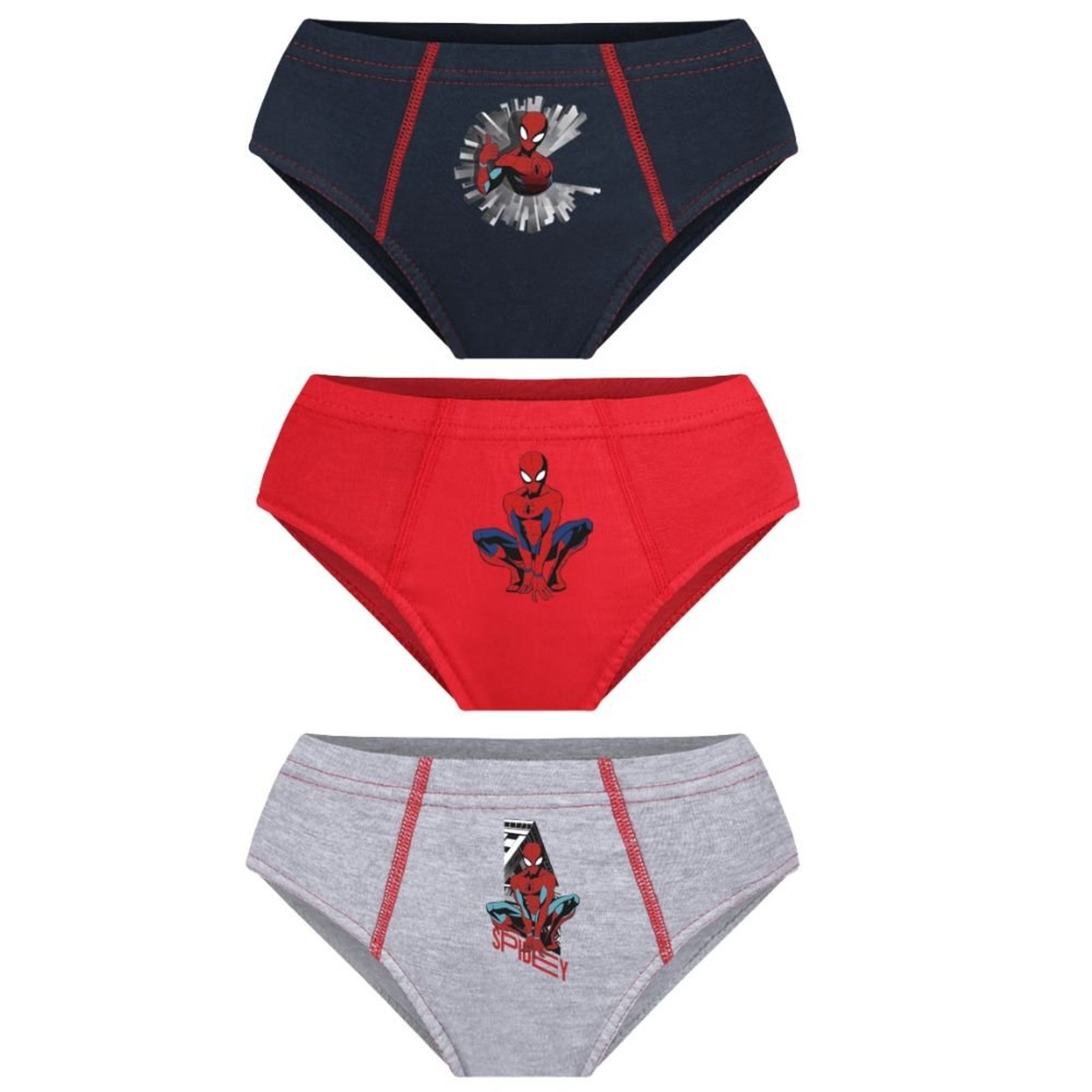 Kit 3 Cueca Slip Homem Aranha Lupo Algodão 18304-089