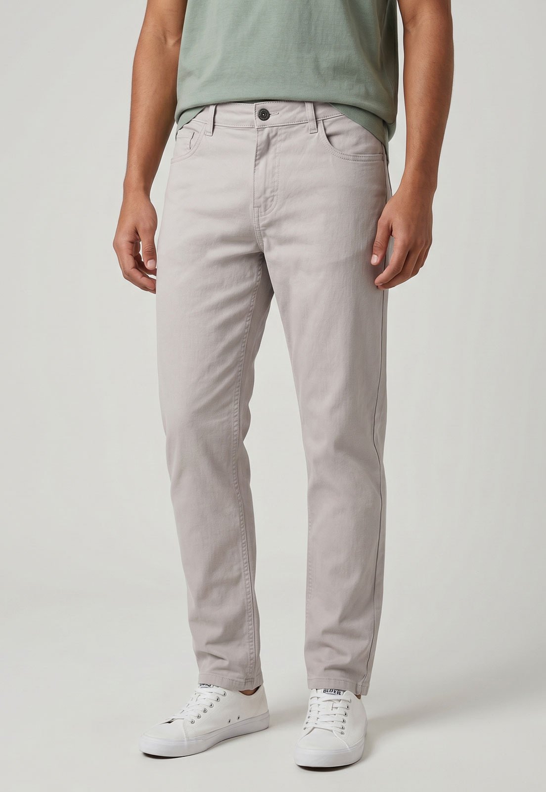 Calça Masculina Aeropostale Sarja Cintura Média Cinza