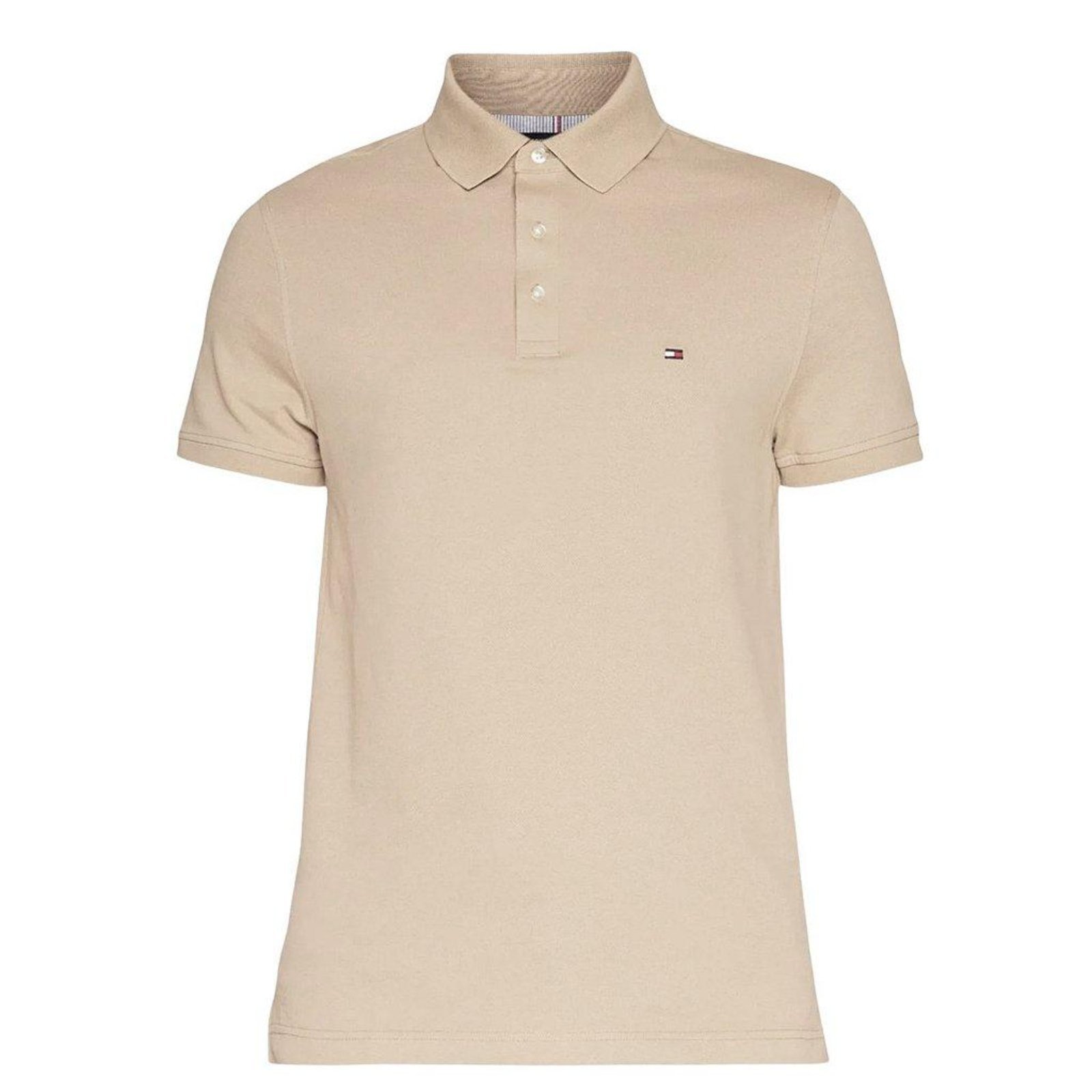 Camiseta Gola Polo Tommy Hilfiger 1985 Classic Fit Caqui