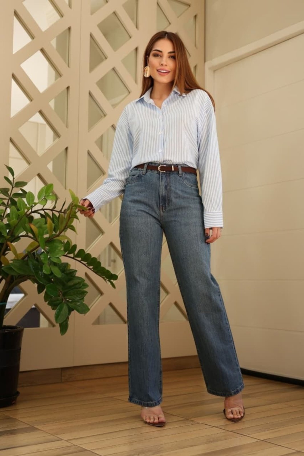 Calça Denim Reta 36 Gazzy