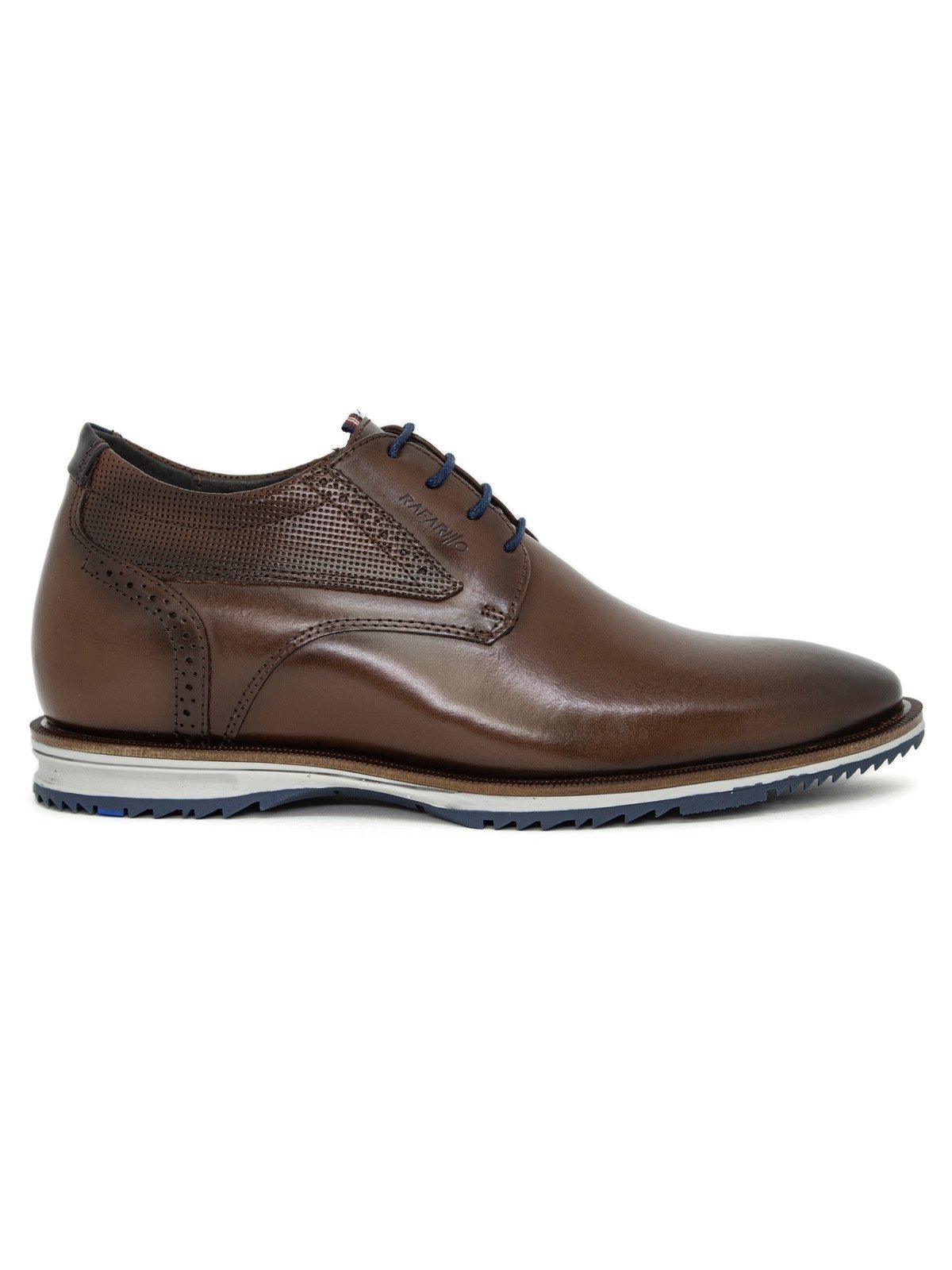 Sapato Masculino Rafarillo Alth Aumenta Altura 7cm Marrom Mogno