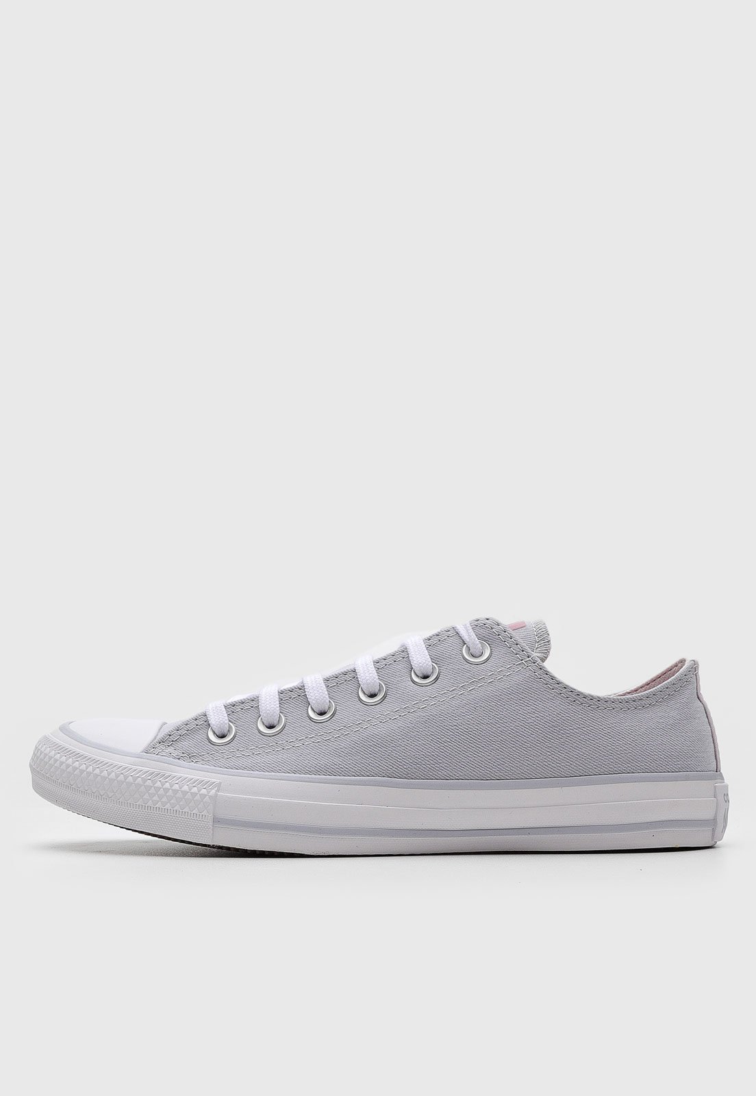 Tênis Converse Chuck Taylor All Star Cano Baixo Cinza Claro