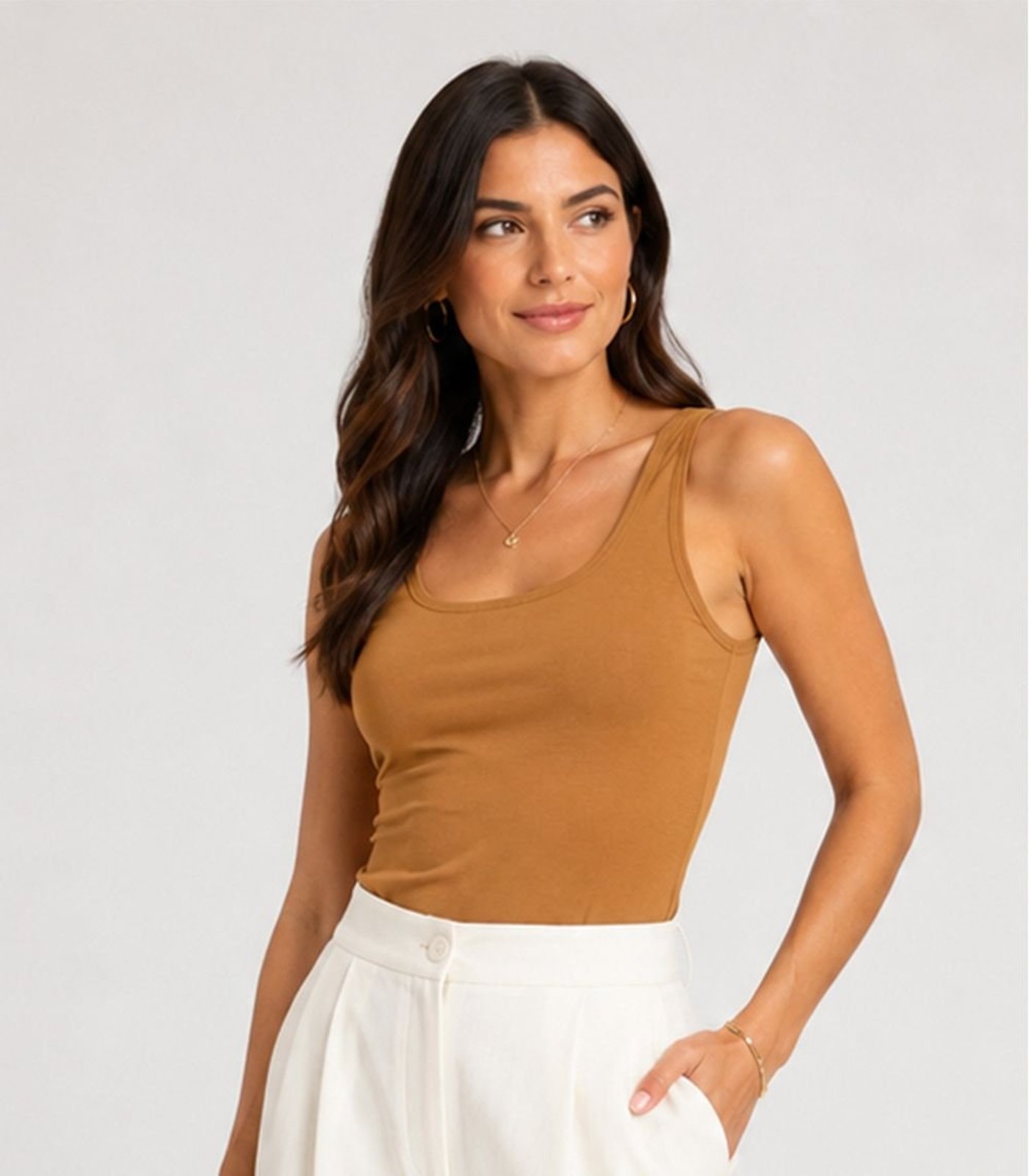 Regata Feminino Cotton 30 Básica Kohmar Amarelo
