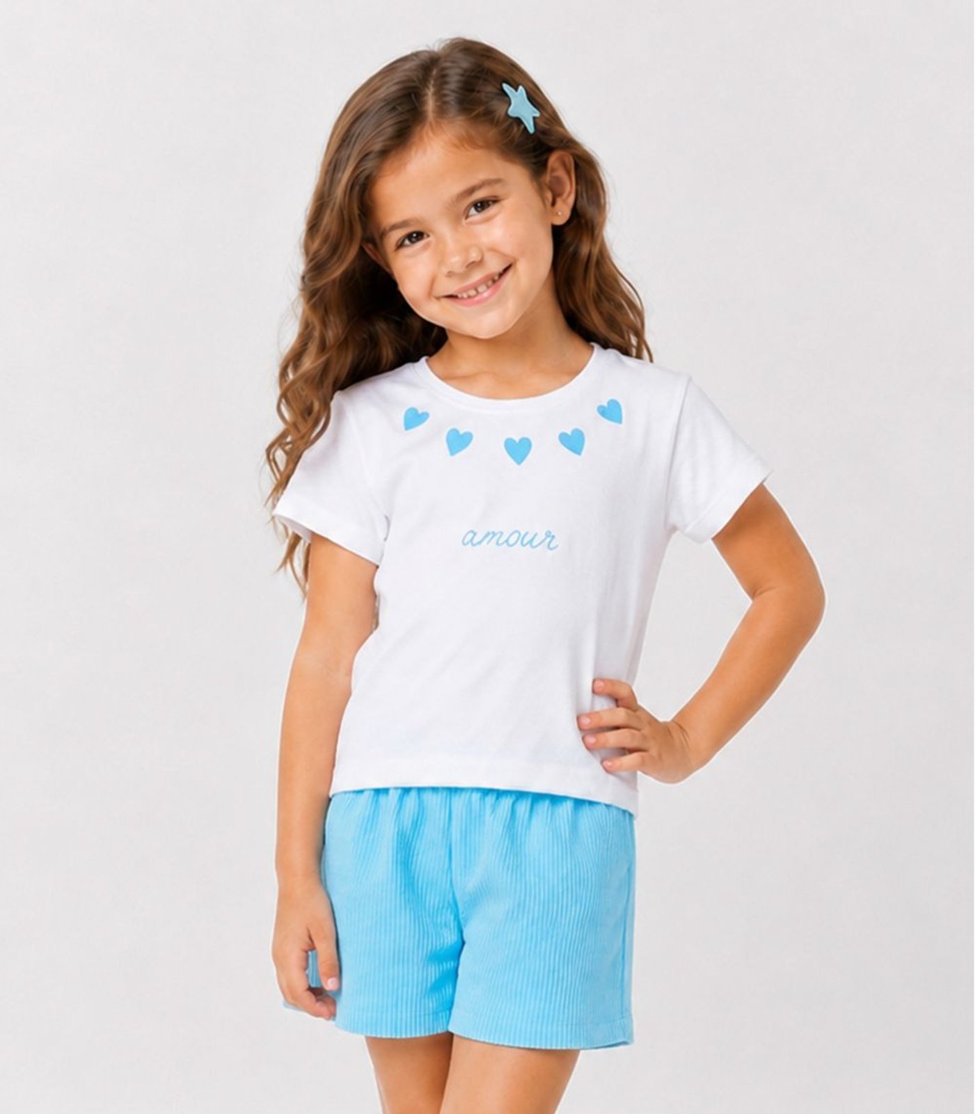 Infantil - Conjunto Blusa com Shorts Select Branco