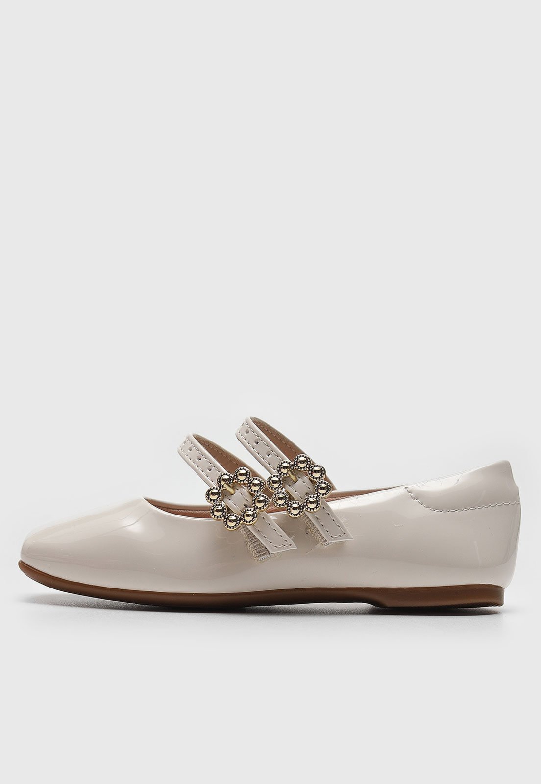 Vista 3 Infantil - Sapatilha Molekinha Verniz Off-White off-white white MOLEKINHA off-white white