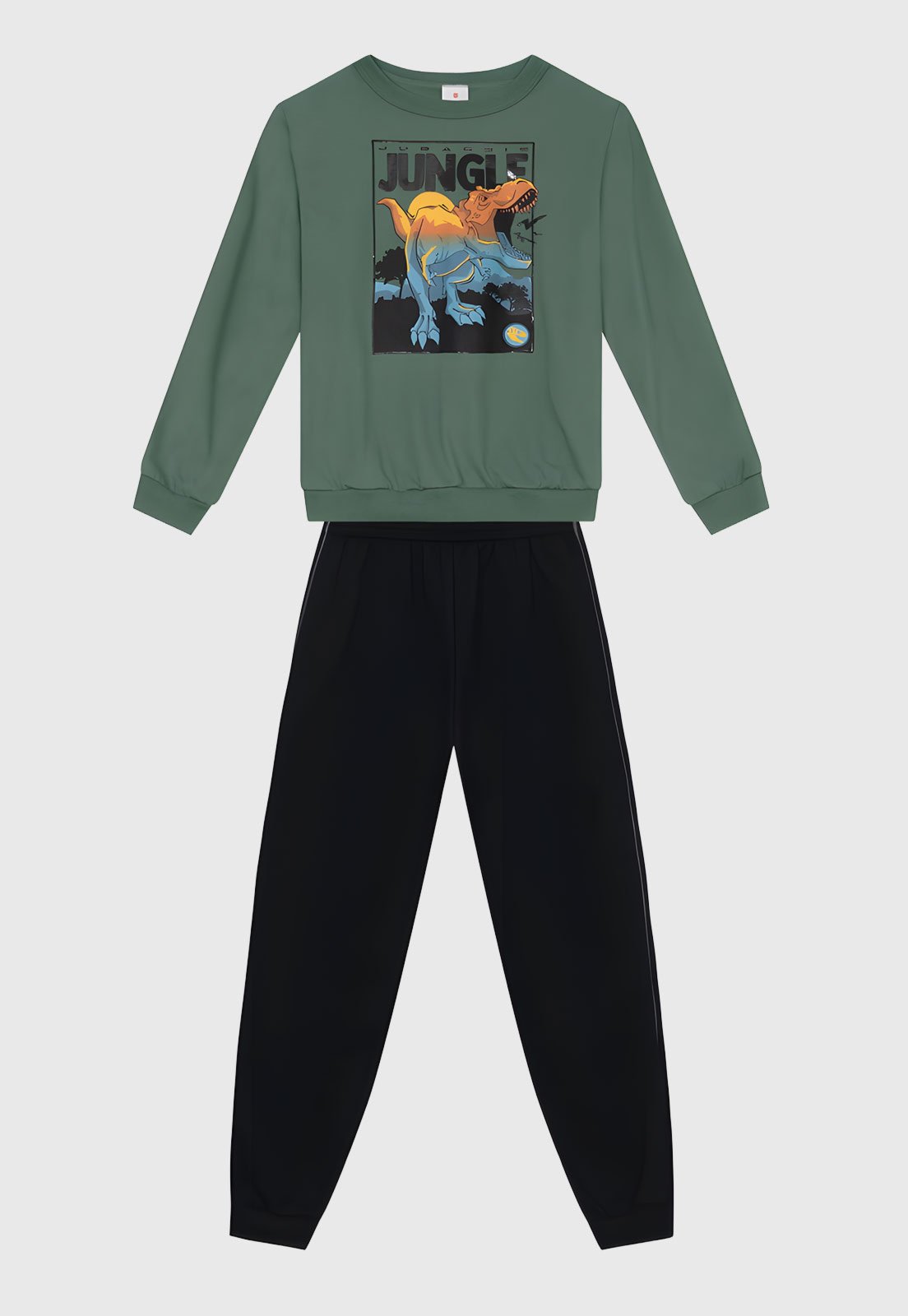 Infantil - Conjunto Brandili Estampa Dinossauro Verde