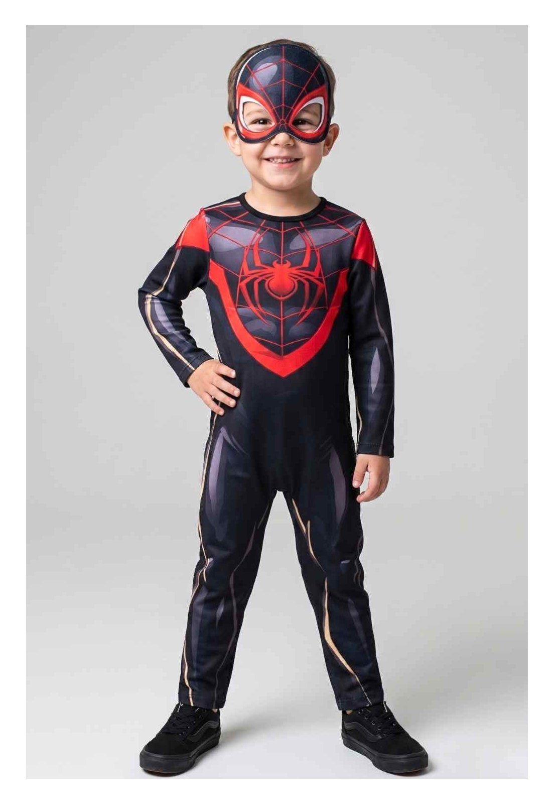 Infantil - Macacão Marvel Masculino Roleplay Miles Morales