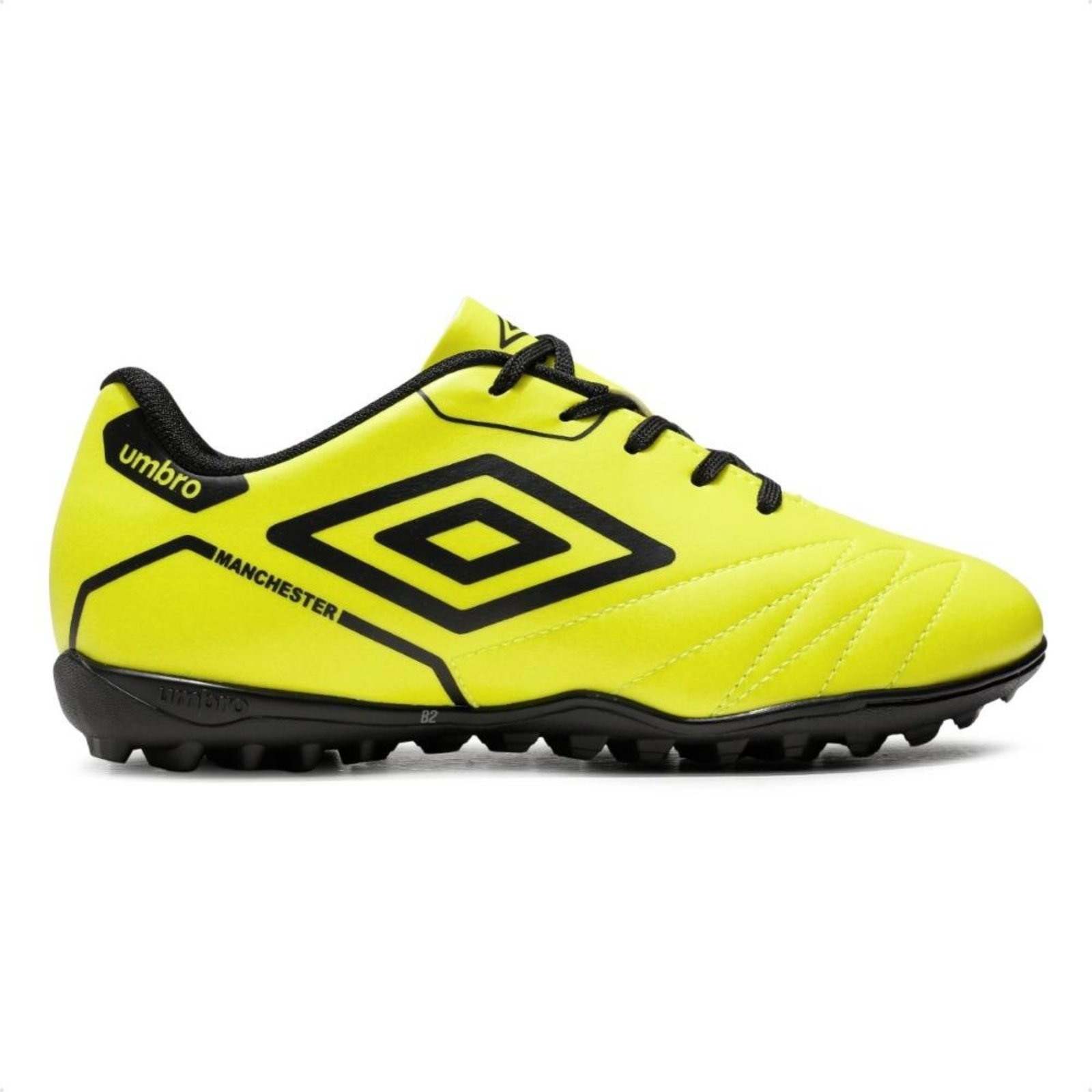 Vista 2 Chuteira Society Umbro Manchester Jr Umbro amarelo