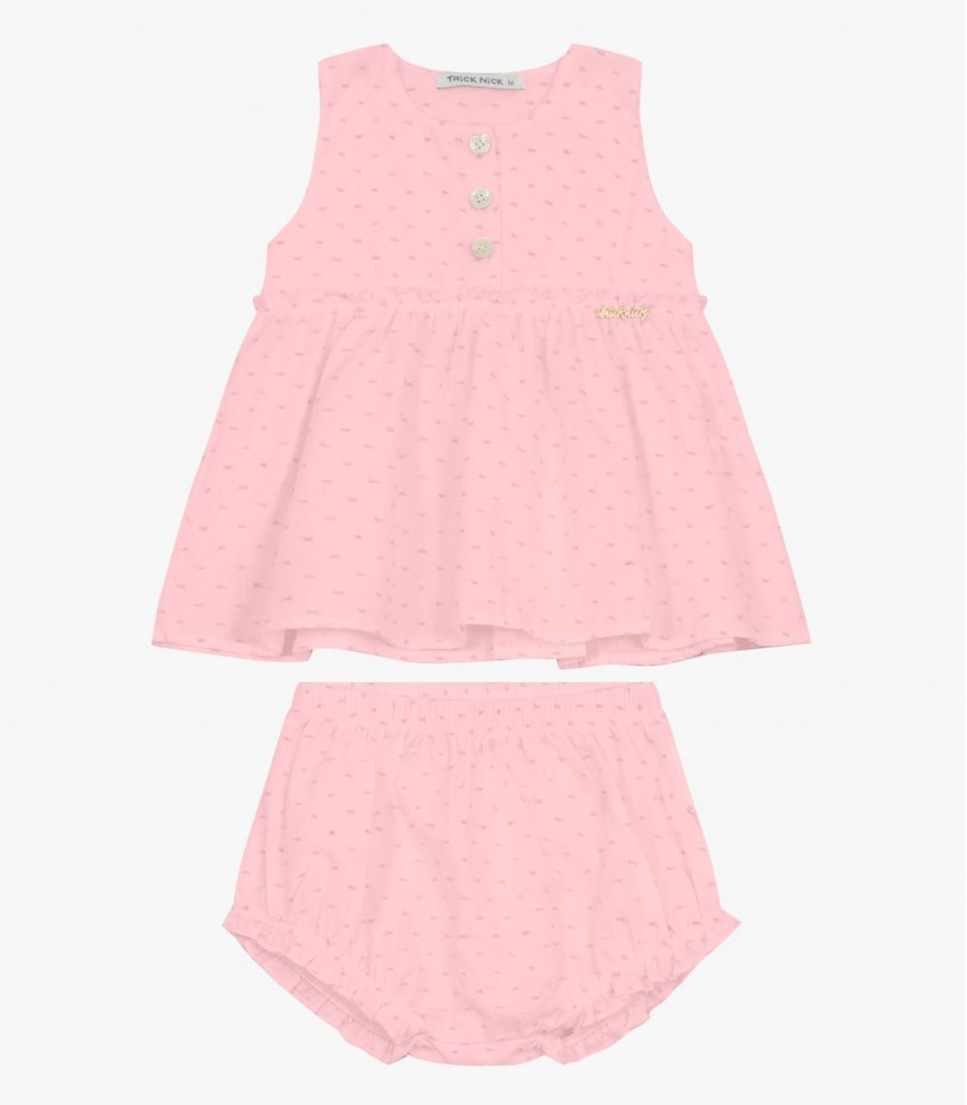 Infantil - Conjunto Bata com Calcinha Trick Nick Rosa