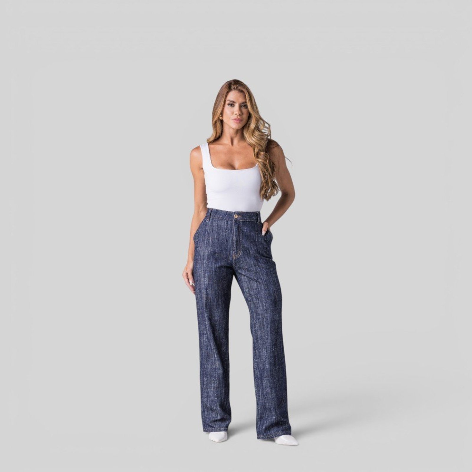 Calça Feminina Jeans Reta Zune INDIGO