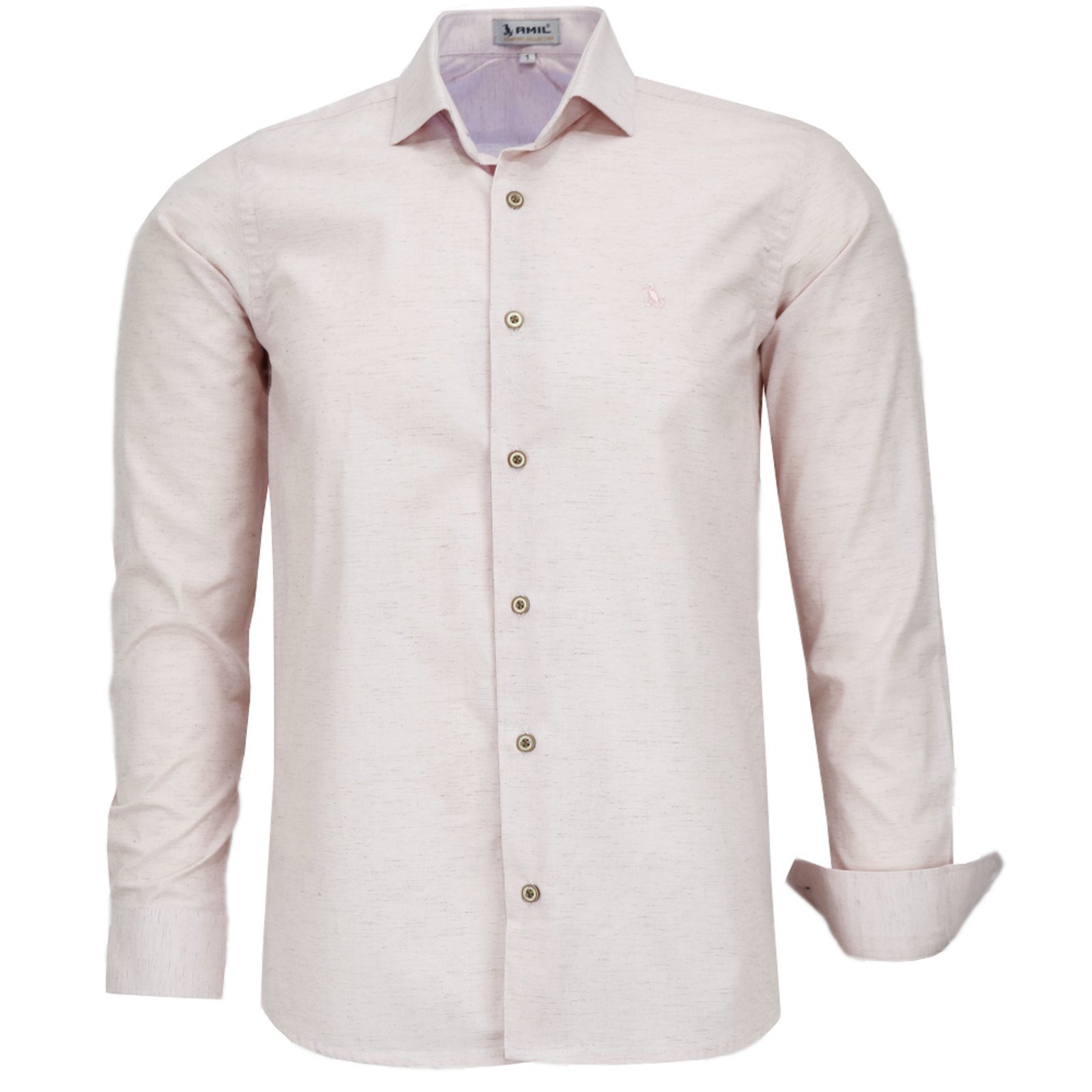 Camisa De Linho Manga Longa Exclusiva Original Amil Rosa BB