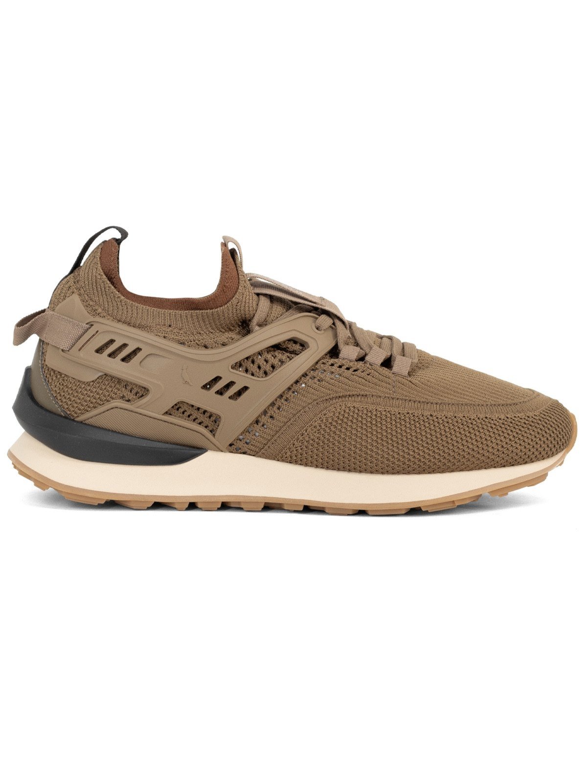 Tênis Masculino Reserva RSV Go Future Jogg Knit Emborrachado Cadarço Bege Ocre