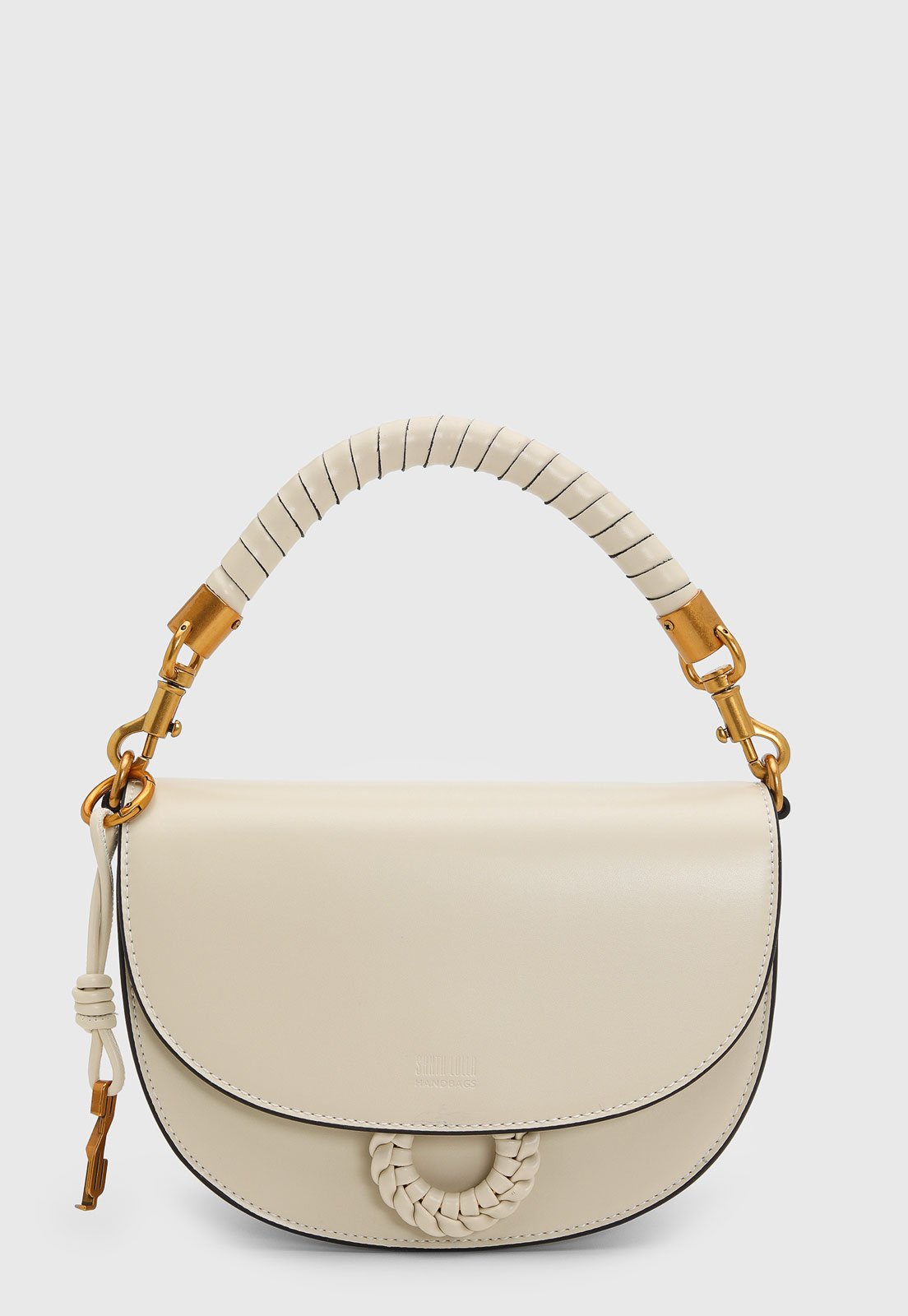 Bolsa Média Santa Lolla Alça Espiralada Off-White