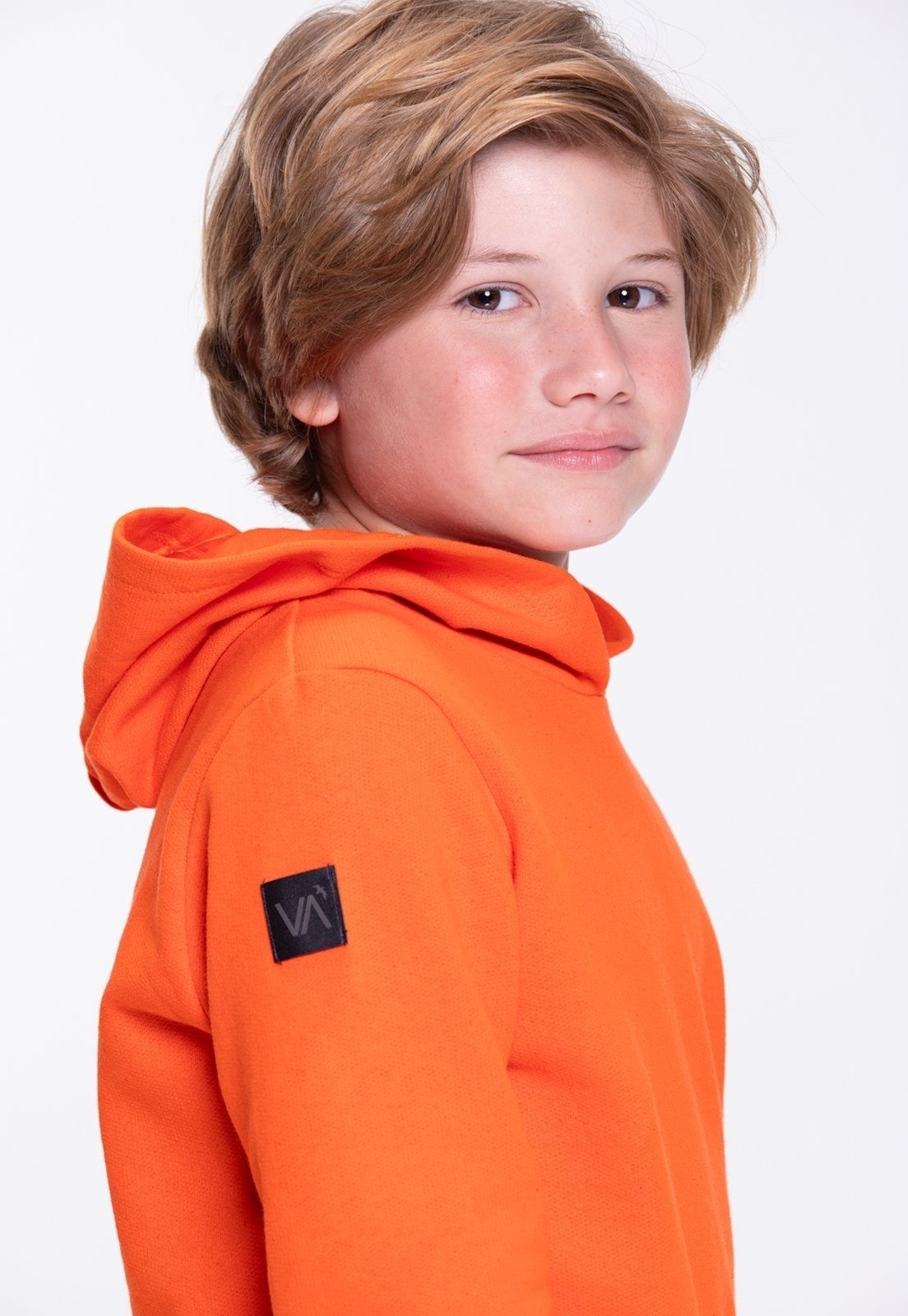 Vista 3 Infantil - Conjunto Moletom Masculino Capuz e ABC VIDA COSTEIRA laranja VIDA COSTEIRA laranja
