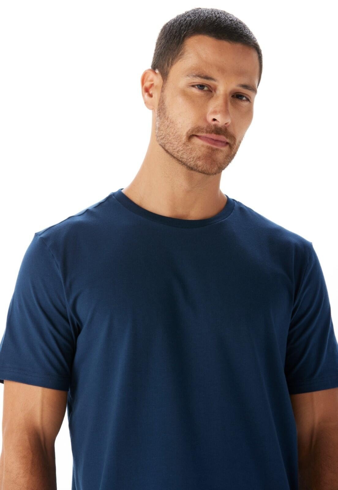 Camiseta Slim Gola Redonda Traymon – Marinho – Xxg