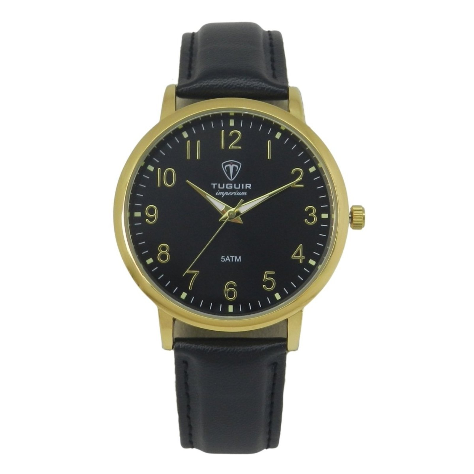 Relógio Unissex Tuguir Analógico Imperium TG30503 Preto e Dourado