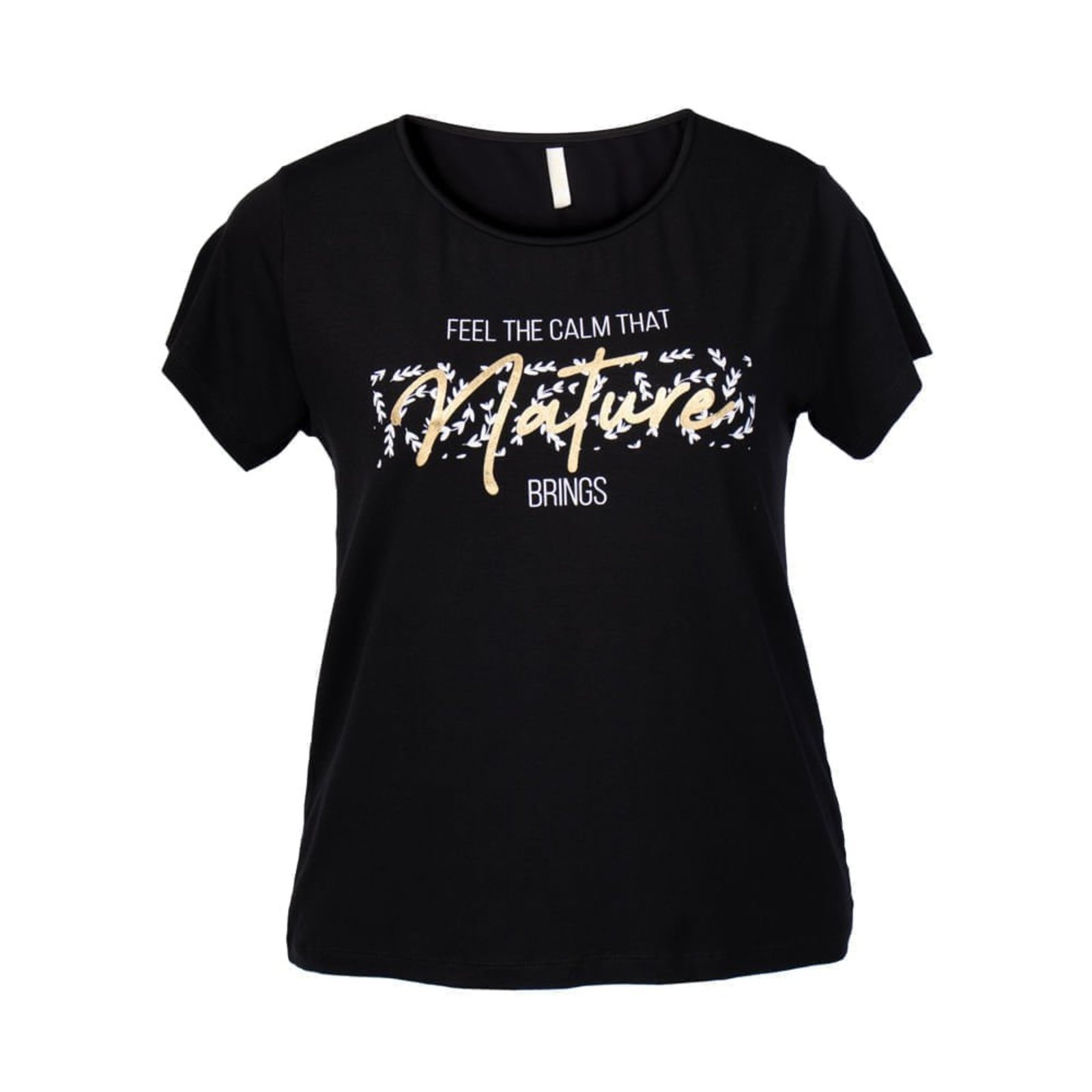 Vista 3 Blusa Feminina Plus Size Rechsul Estampa Frontal preto RechSul preto