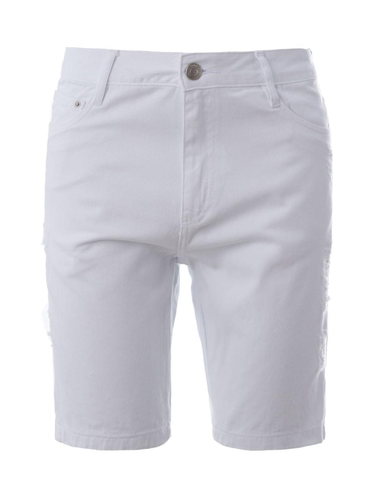 Vista 2 Bermuda Sarja Destroyed Elétron Masculina branco Elétron branco