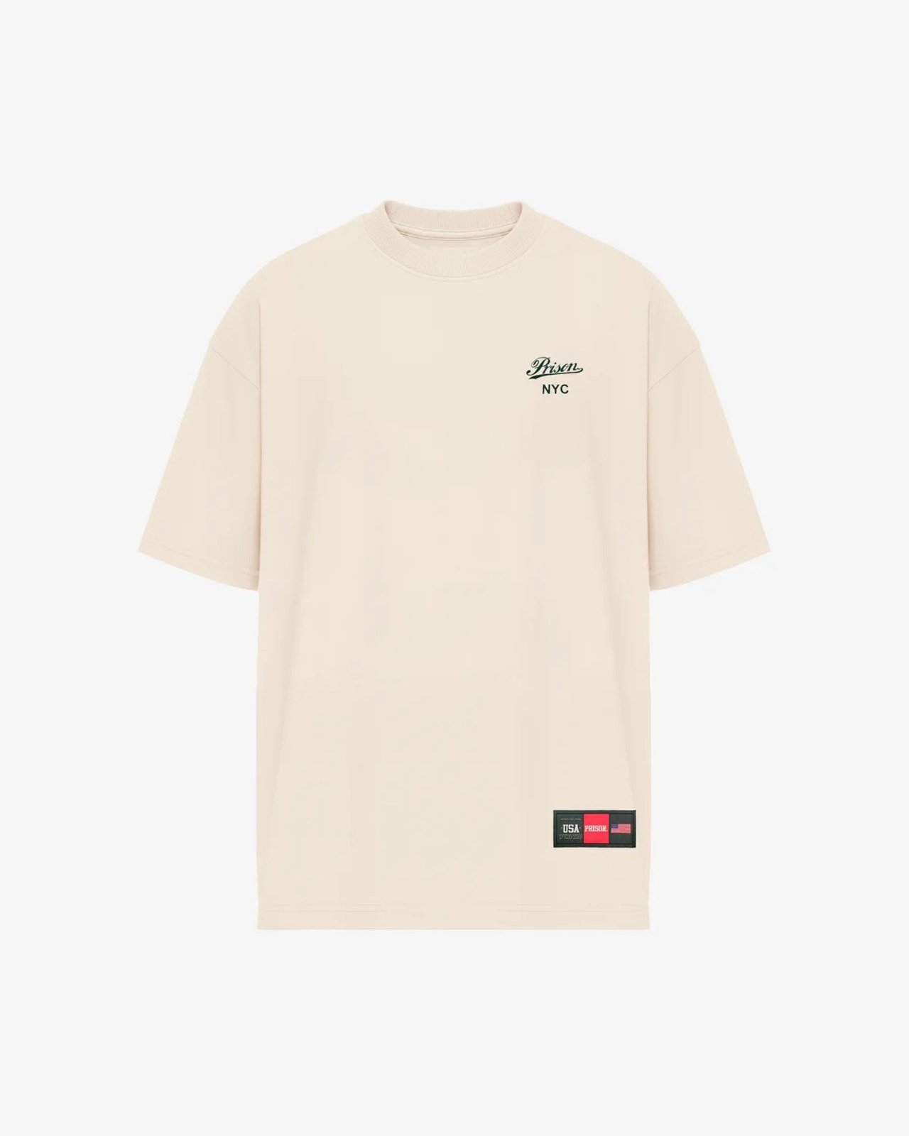 Camiseta offwhite prison logo verde Off-white