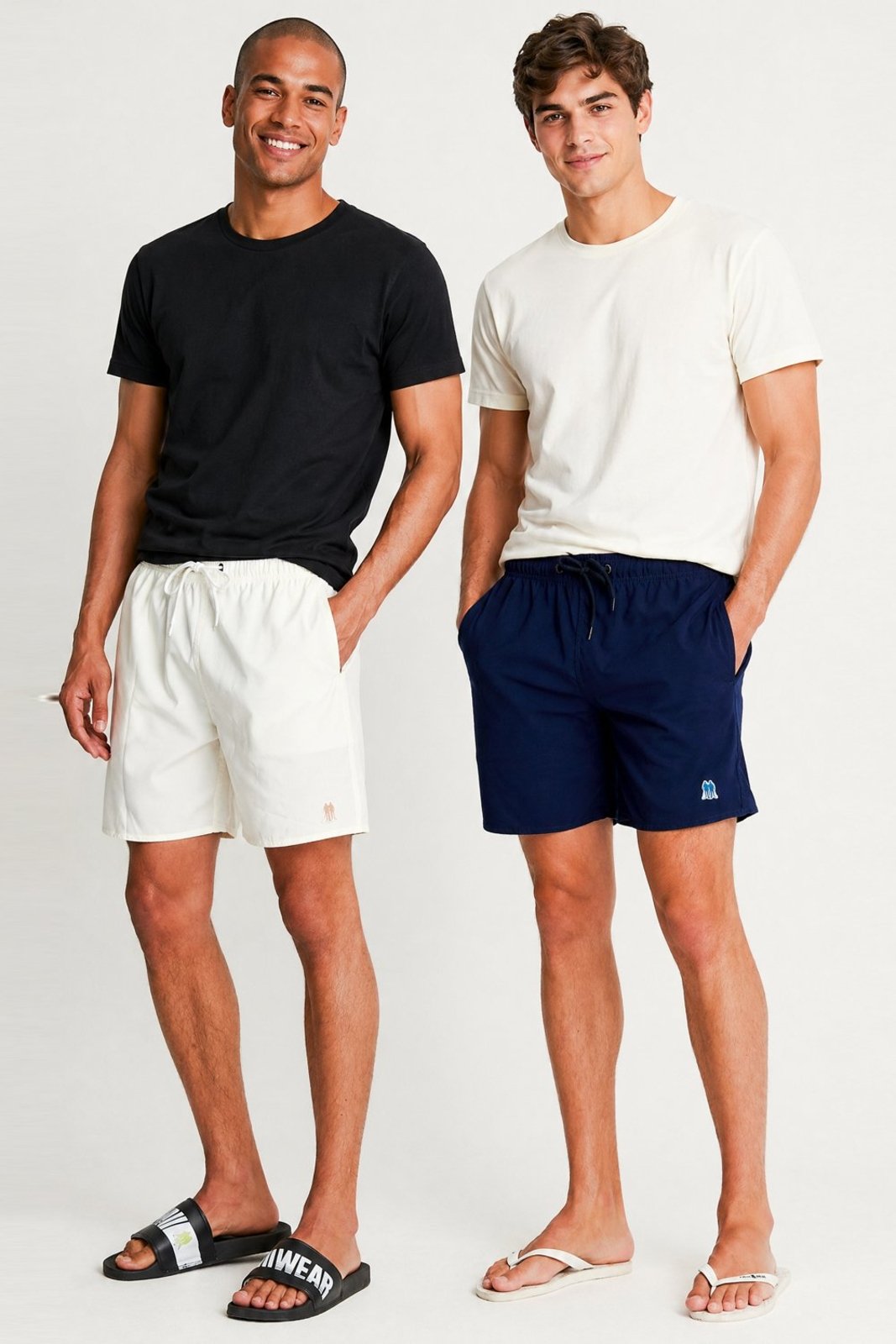 Kit 2 Shorts Vôlei Lisos Confortáveis Polo Wear Sortido
